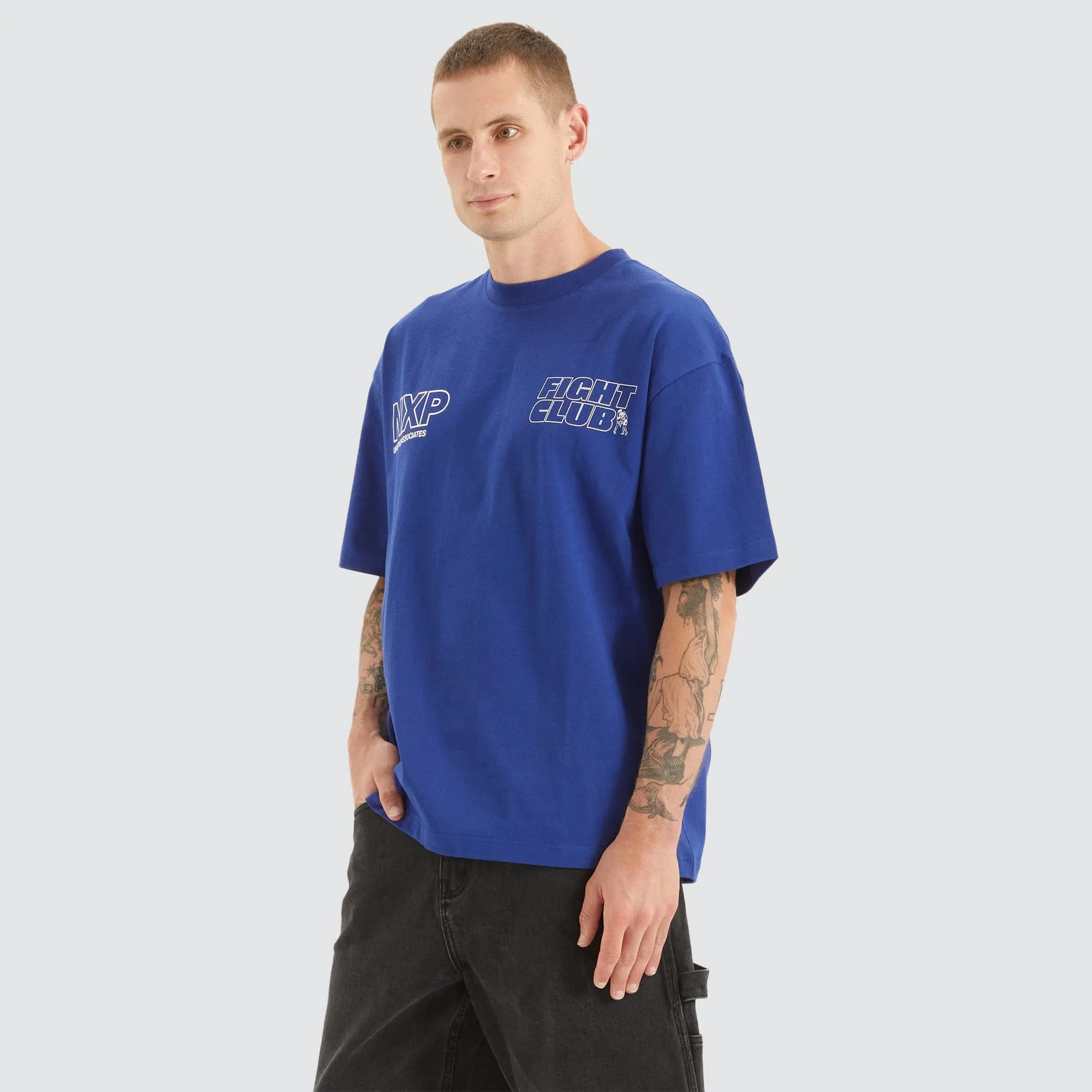 Fight Club Heavy Street Tee Cobalt Blue sold by Nena and Pasadena product image thumbnail 5