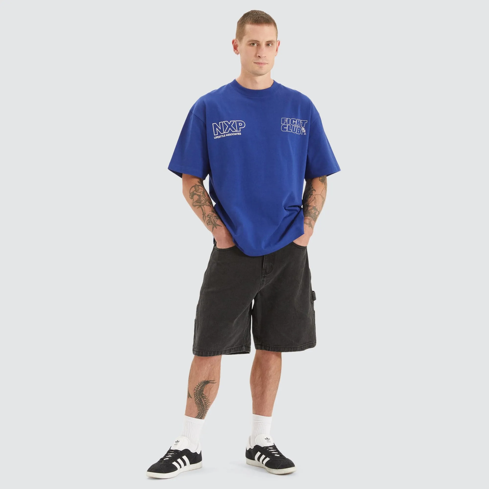Fight Club Heavy Street Tee Cobalt Blue sold by Nena and Pasadena product image thumbnail 4