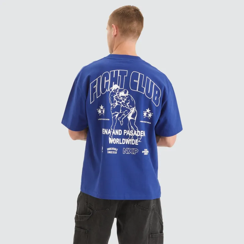 Fight Club Heavy Street Tee Cobalt Blue made by Nena and Pasadena
