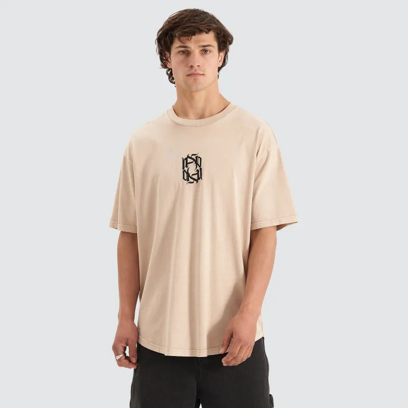 Reminder Heavy Box Fit Scoop Tee Pigment Oxford Tan sold by Nena and Pasadena