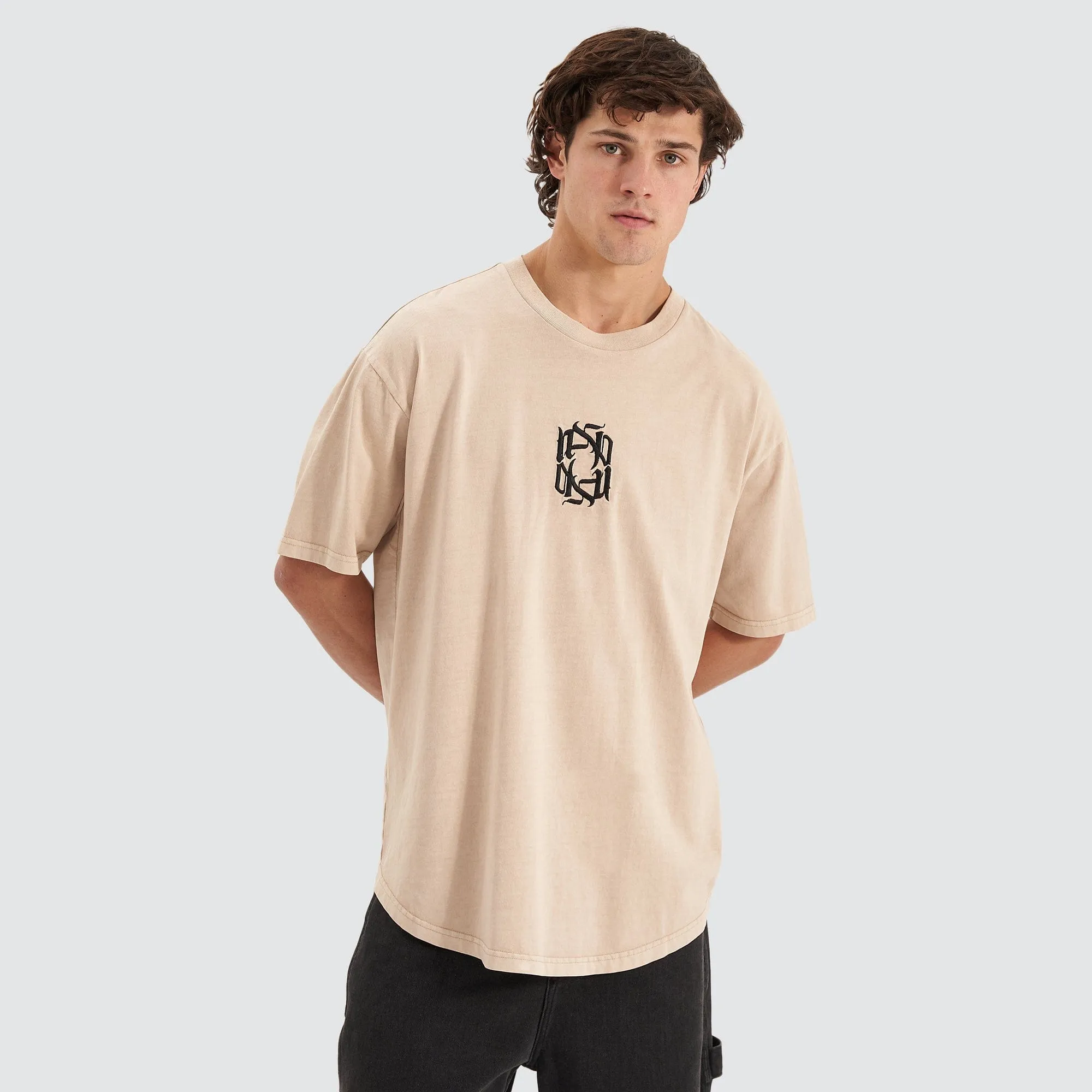 Reminder Heavy Box Fit Scoop Tee Pigment Oxford Tan sold by Nena and Pasadena product image thumbnail 5