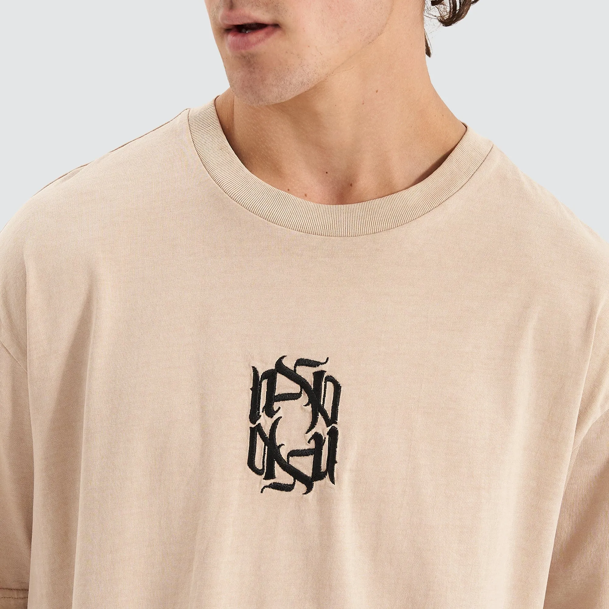 Reminder Heavy Box Fit Scoop Tee Pigment Oxford Tan sold by Nena and Pasadena product image thumbnail 3