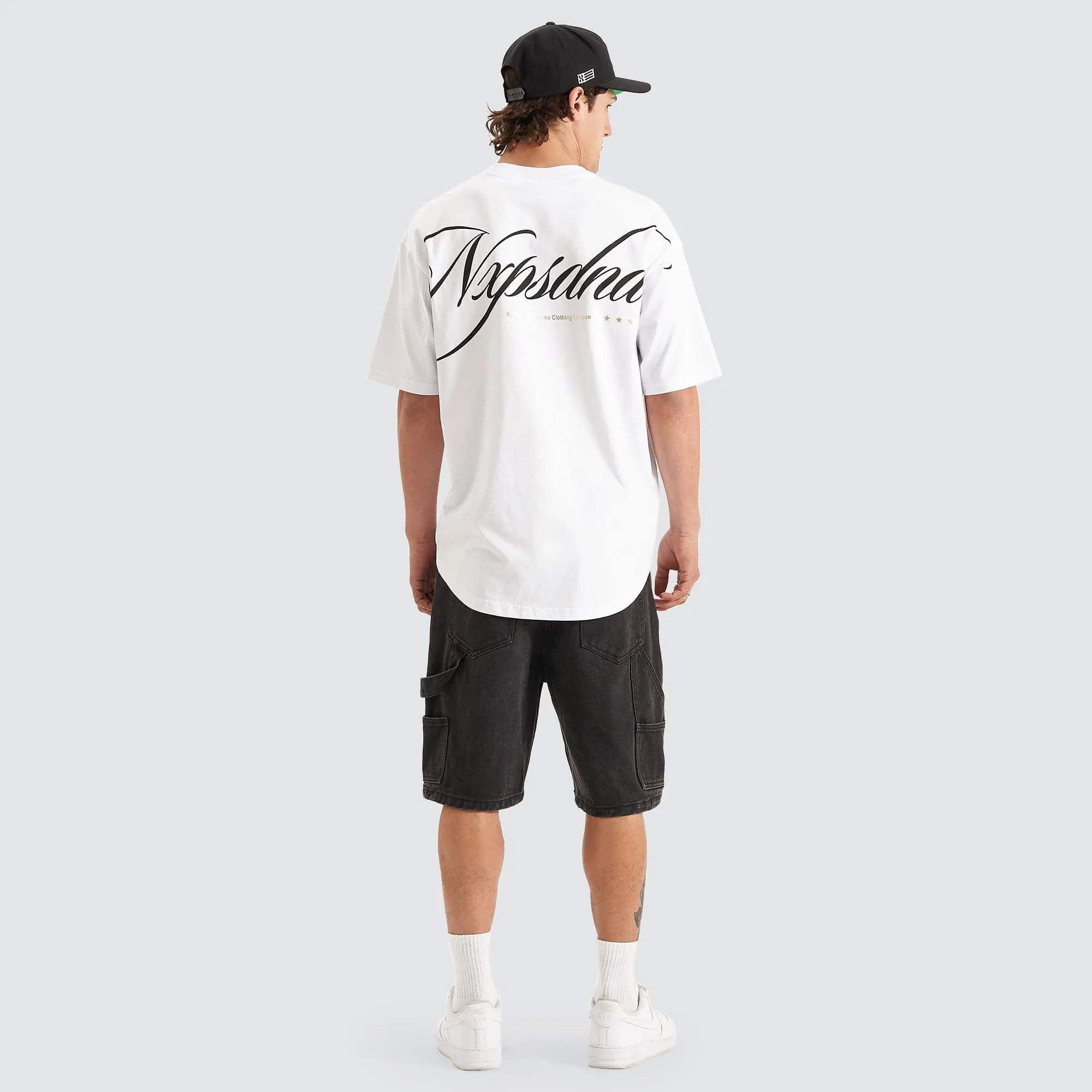 Encrypted Heavy Box Fit Scoop Tee White sold by Nena and Pasadena product image thumbnail 4