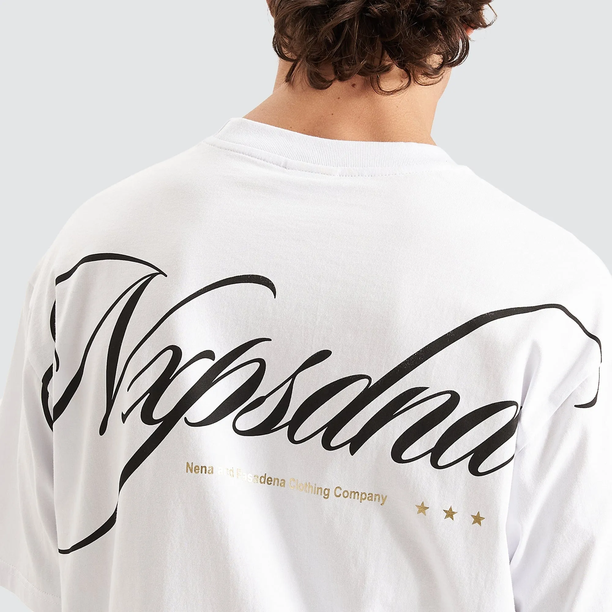 Encrypted Heavy Box Fit Scoop Tee White sold by Nena and Pasadena product image thumbnail 2