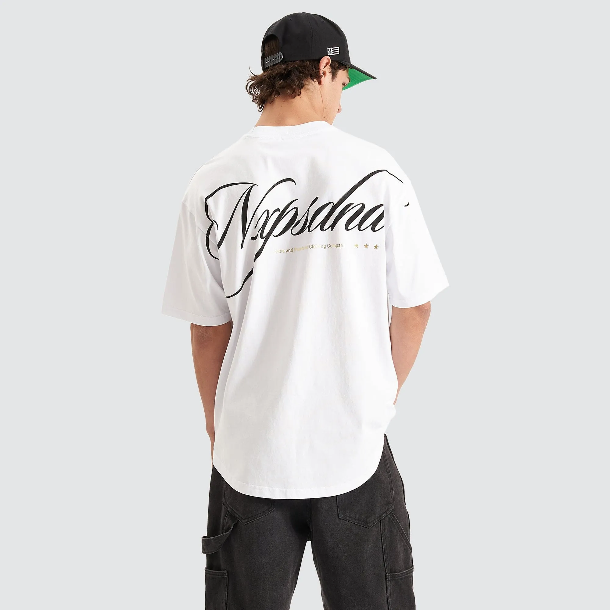 Encrypted Heavy Box Fit Scoop Tee White sold by Nena and Pasadena product image thumbnail 3