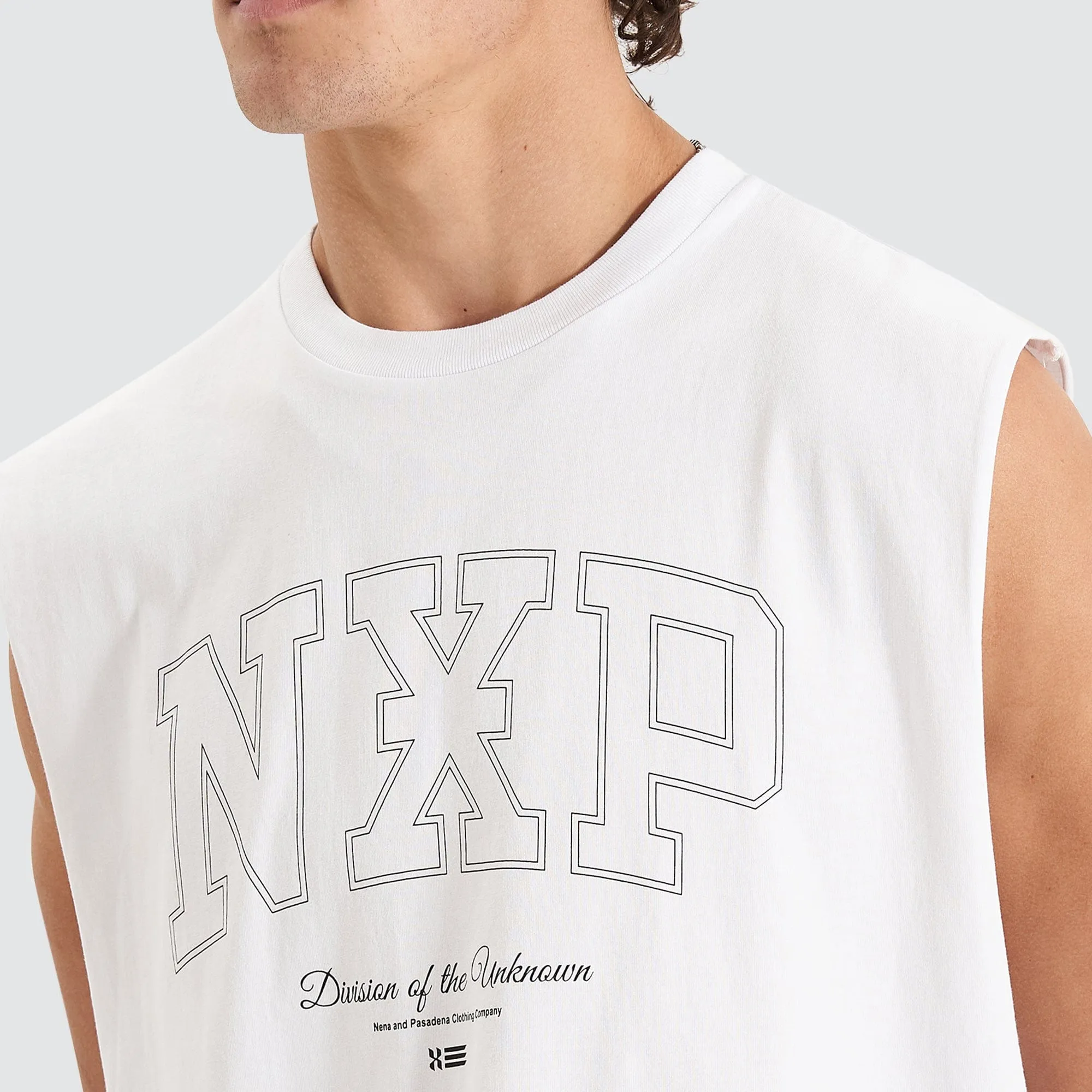 Division Relaxed Muscle Tee White sold by Nena and Pasadena product image thumbnail 2