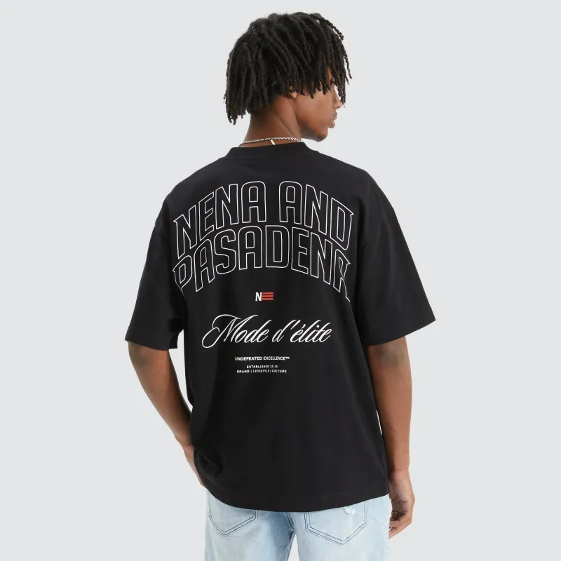 Mode Heavy Street T-Shirt Jet Black sold by Nena and Pasadena