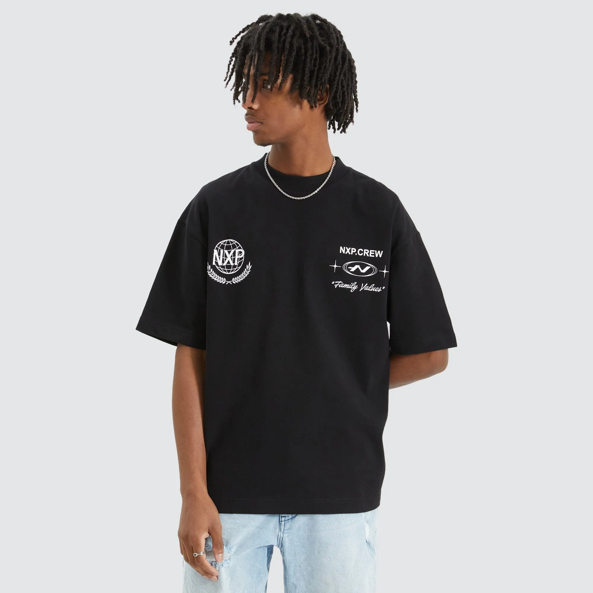 Mode Heavy Street T-Shirt Jet Black sold by Nena and Pasadena product image thumbnail 2