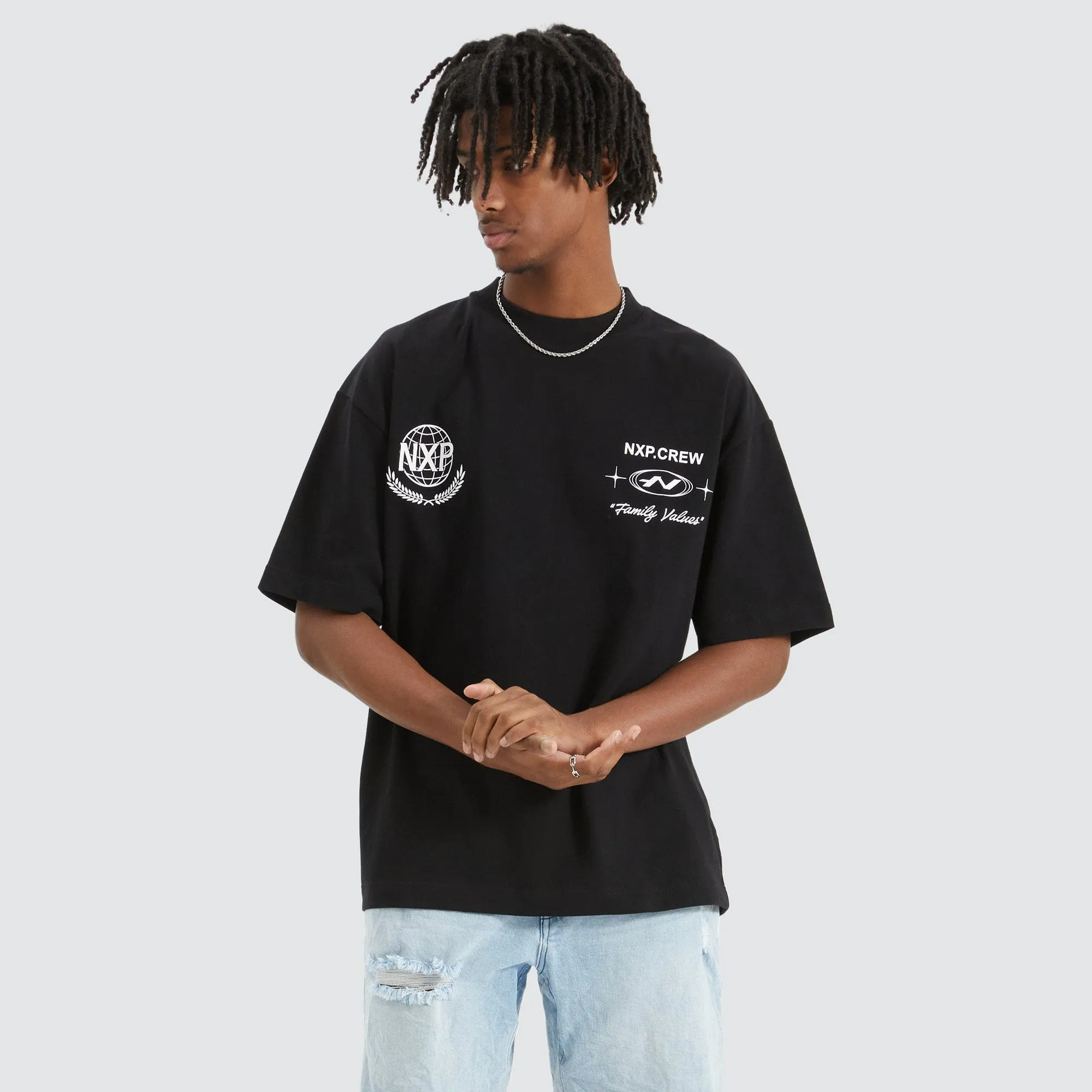 Mode Heavy Street T-Shirt Jet Black sold by Nena and Pasadena product image thumbnail 3