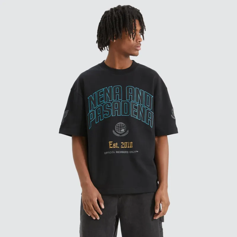 Members Loopback Street Tee Anthracite Black sold by Nena and Pasadena