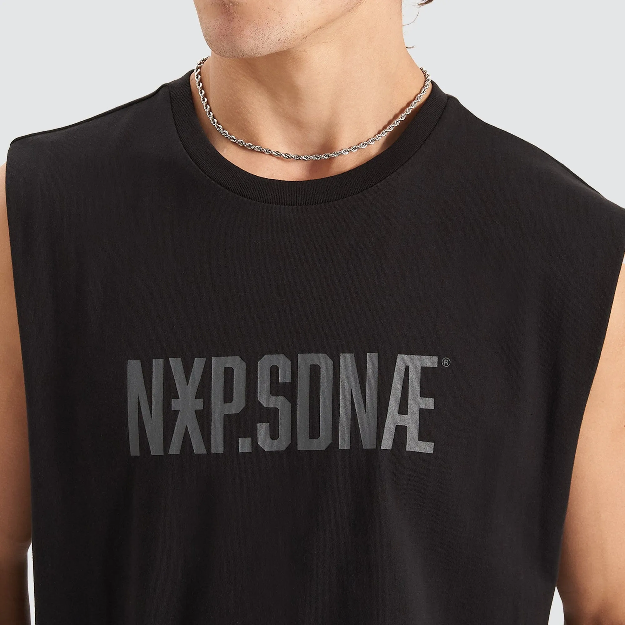 Underdog Scoop Back Muscle Tee Jet Black sold by Nena and Pasadena product image thumbnail 5