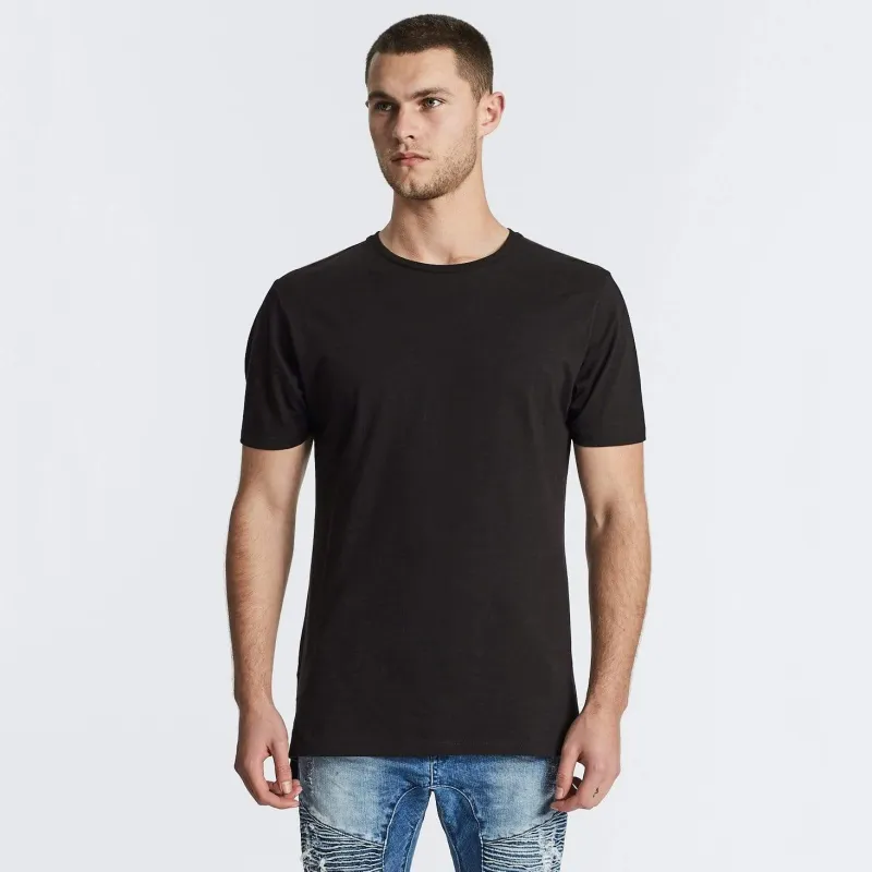 Hybrid Step Hem T-Shirt Jet Black sold by Nena and Pasadena