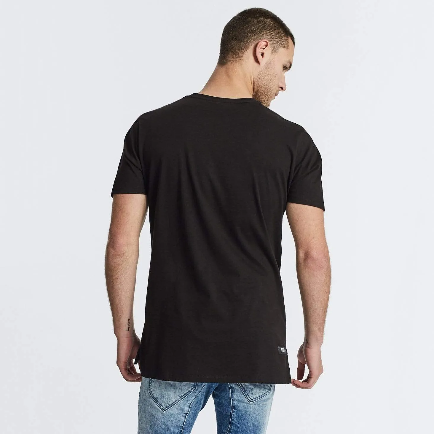 Hybrid Step Hem T-Shirt Jet Black sold by Nena and Pasadena product image thumbnail 2