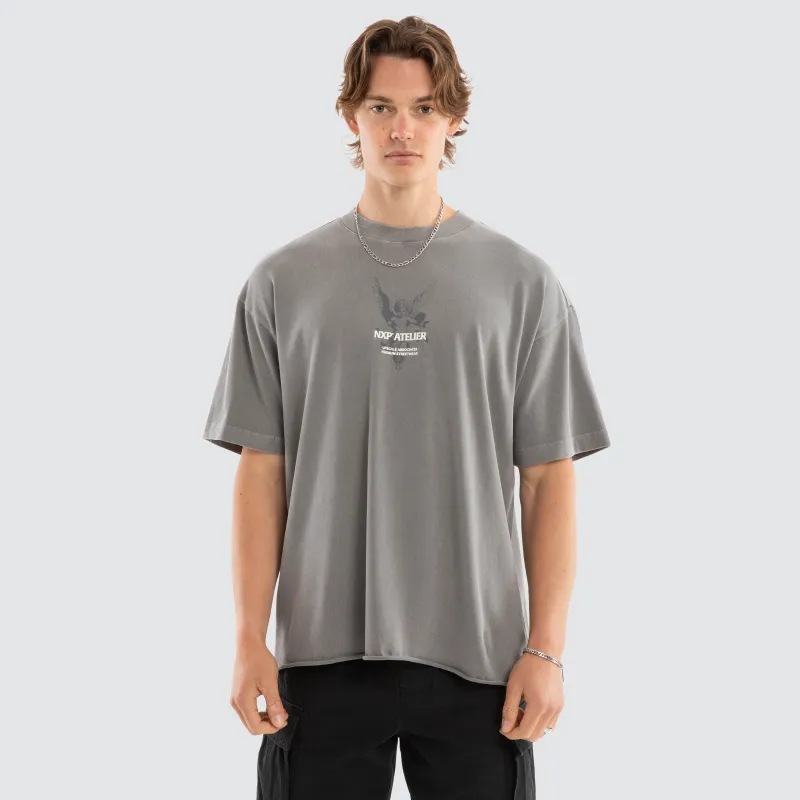 Pegasus Raptor Tee Pigment Frost Grey sold by Nena and Pasadena