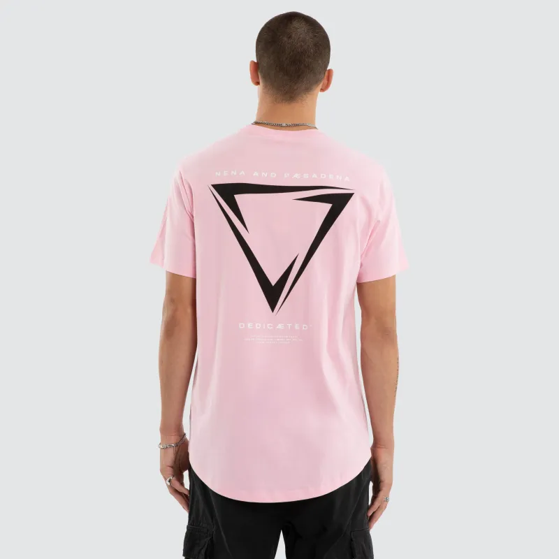 Inevitable Dual Curved Tee Orchid Pink made by Nena and Pasadena