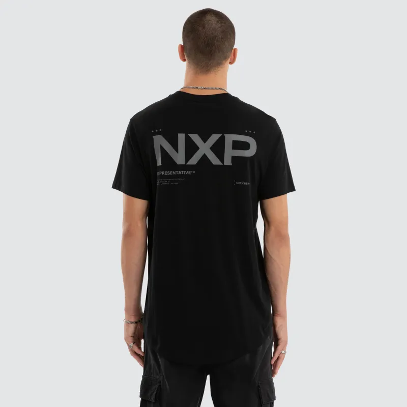 Crime Dual Curved Tee Jet Black made by Nena and Pasadena