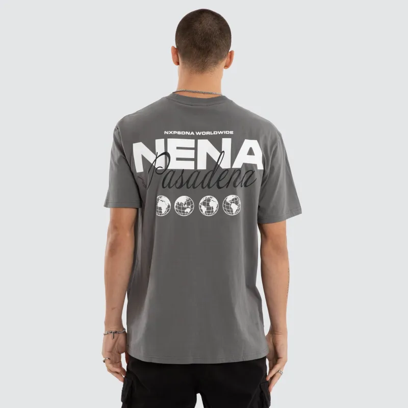 Weekend Relaxed Tee Charcoal made by Nena and Pasadena