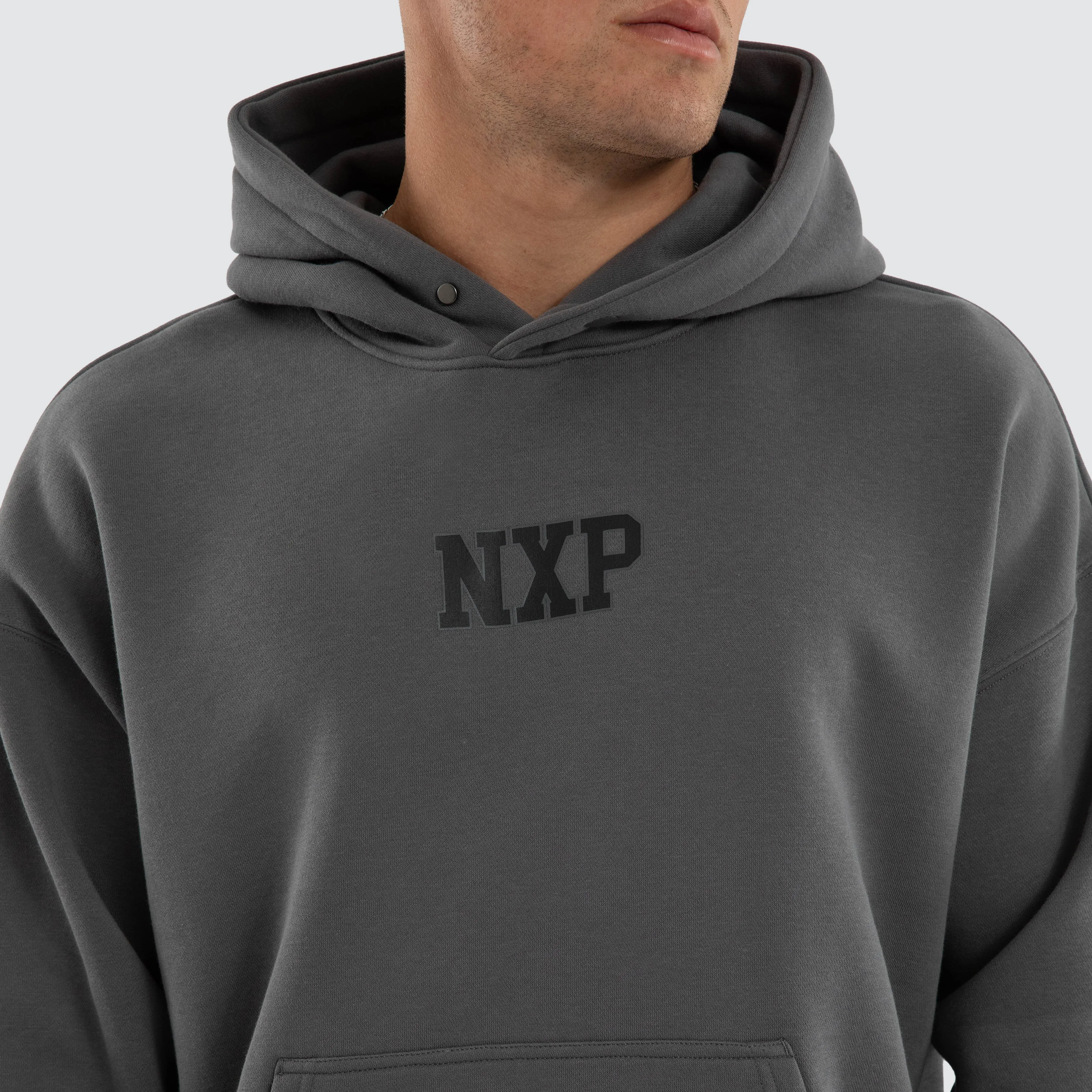 Foundation Box Fit Hoodie Charcoal sold by Nena and Pasadena product image thumbnail 2