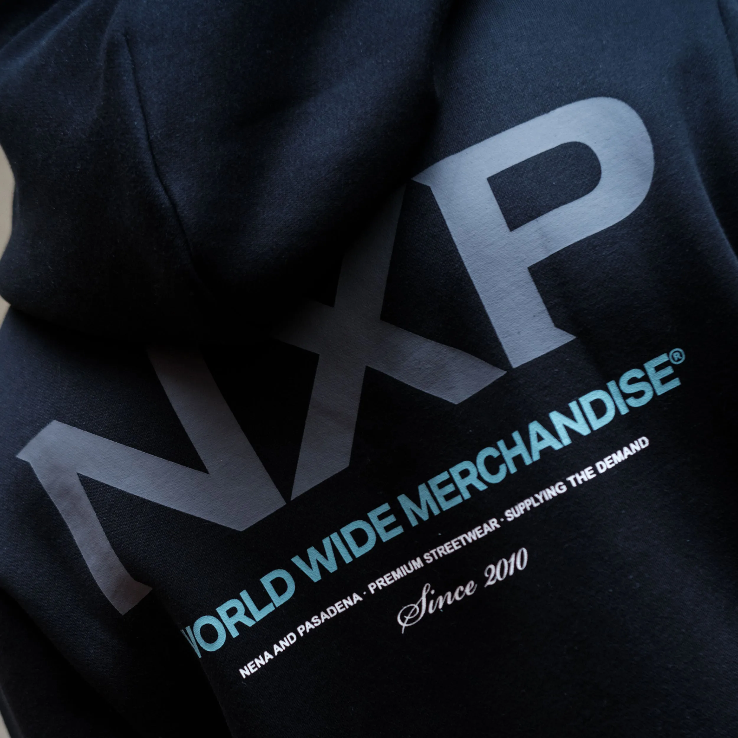 Peak Dual Curved Hoodie Jet Black sold by Nena and Pasadena product image thumbnail 3