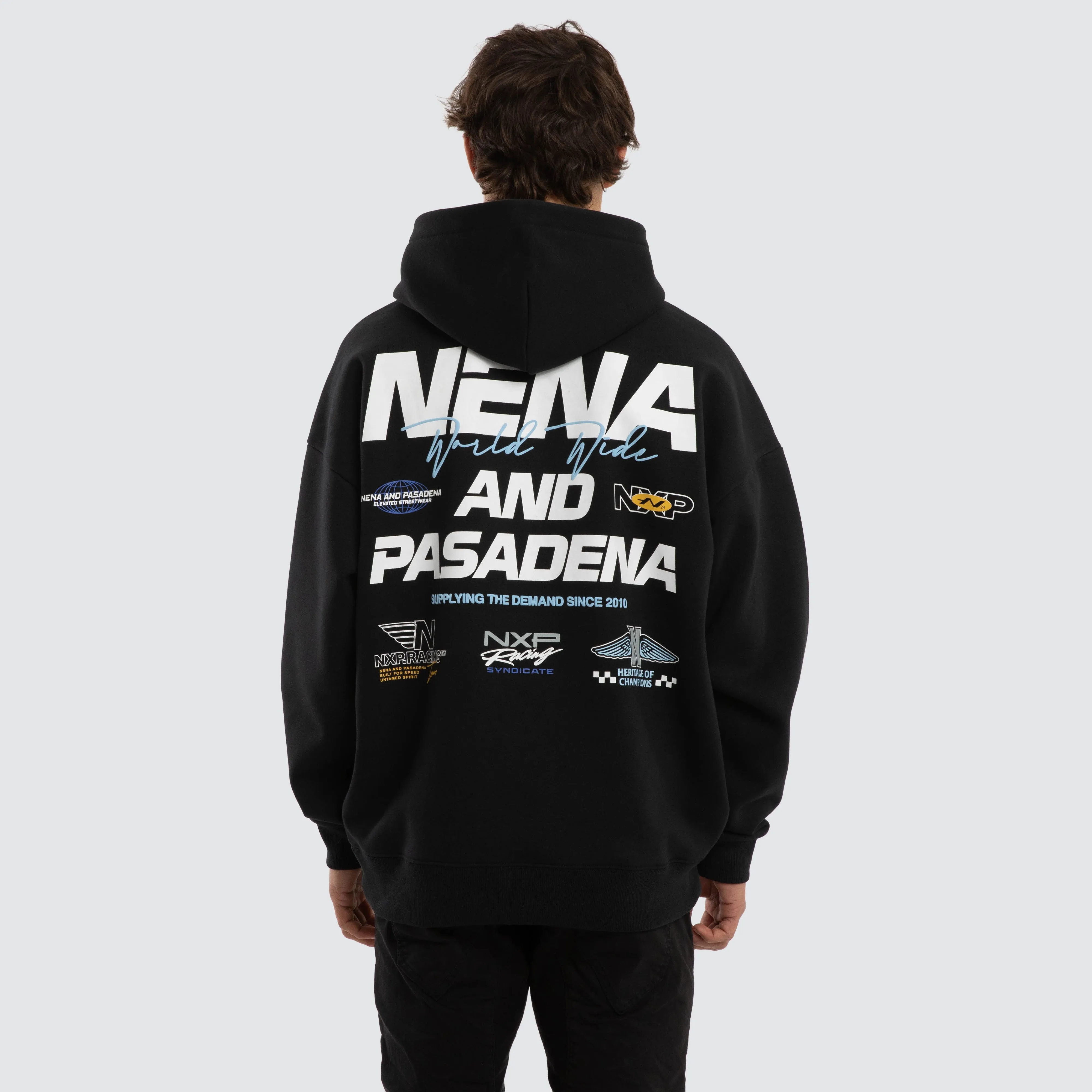 Network Box Fit Hoodie Anthracite Black sold by Nena and Pasadena