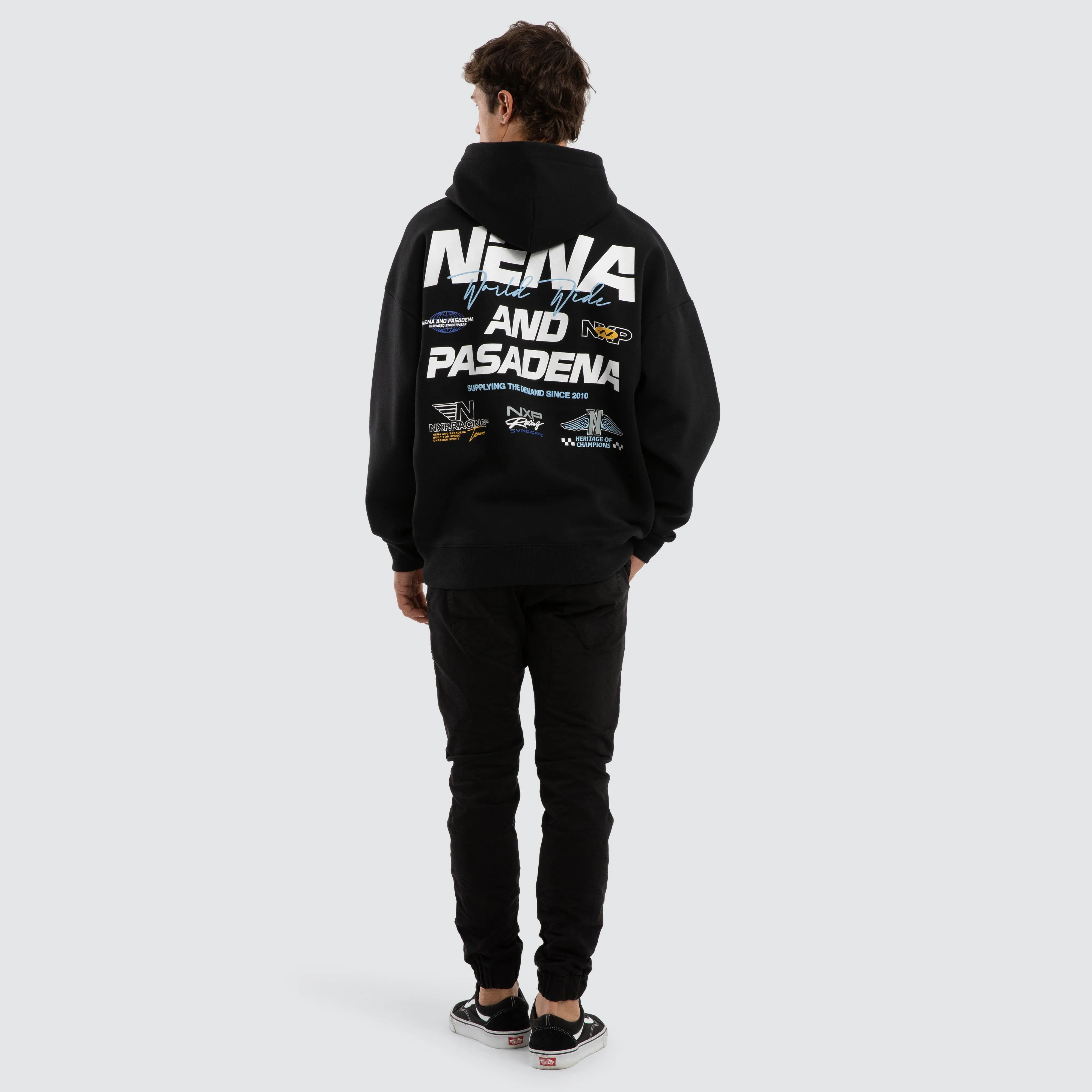 Network Box Fit Hoodie Anthracite Black sold by Nena and Pasadena product image thumbnail 5