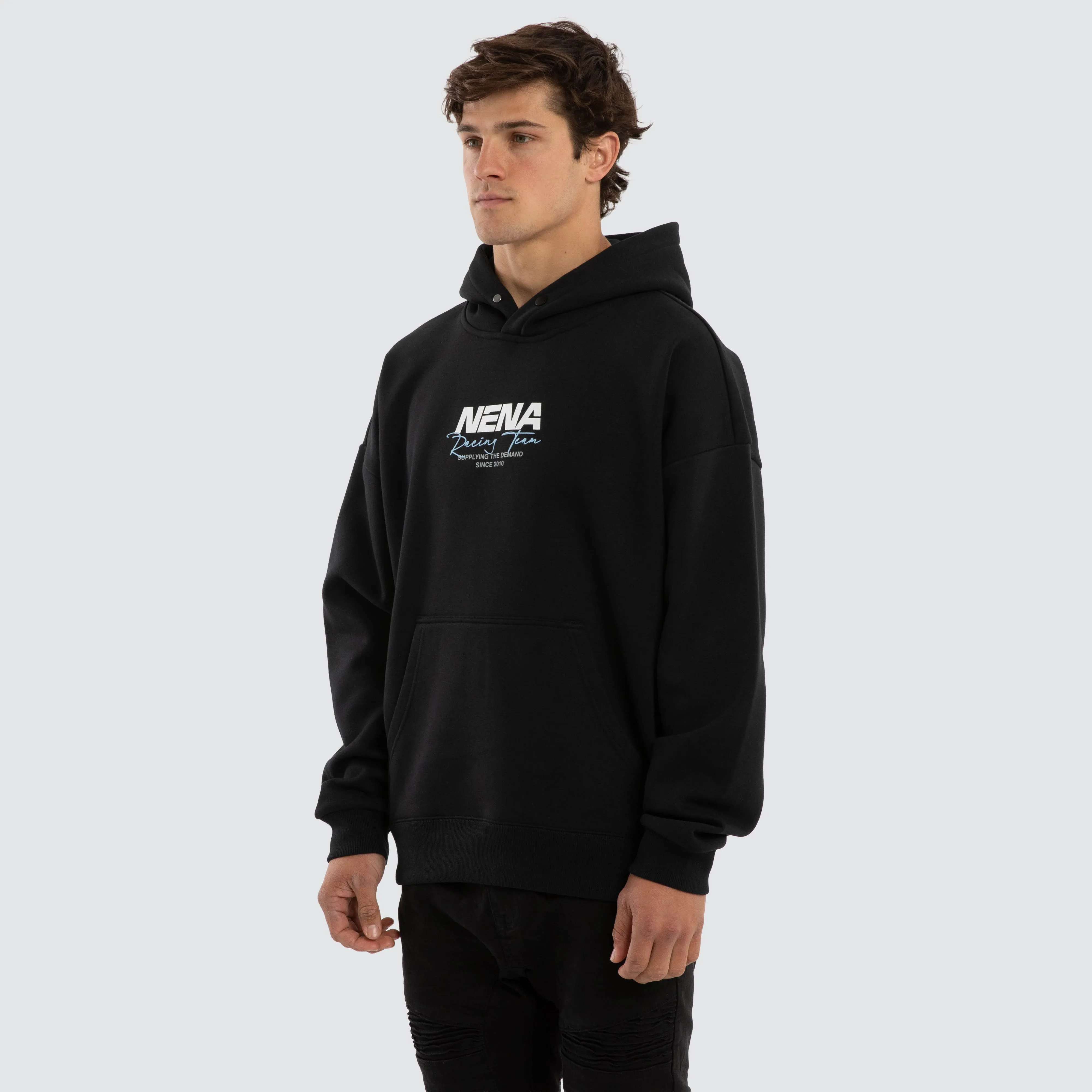 Network Box Fit Hoodie Anthracite Black sold by Nena and Pasadena product image thumbnail 4