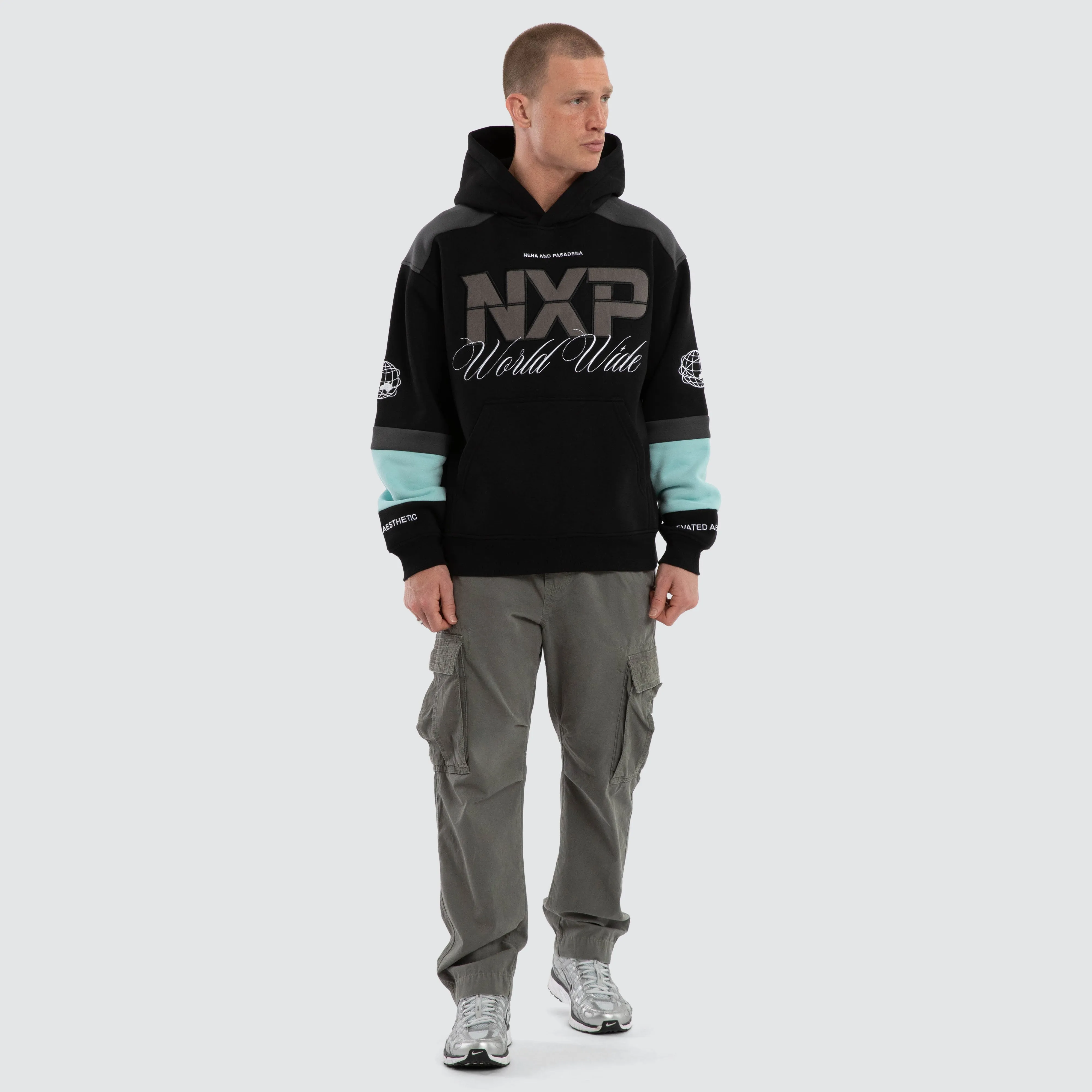 Wordly Relaxed Hoodie Jet Black sold by Nena and Pasadena product image thumbnail 5