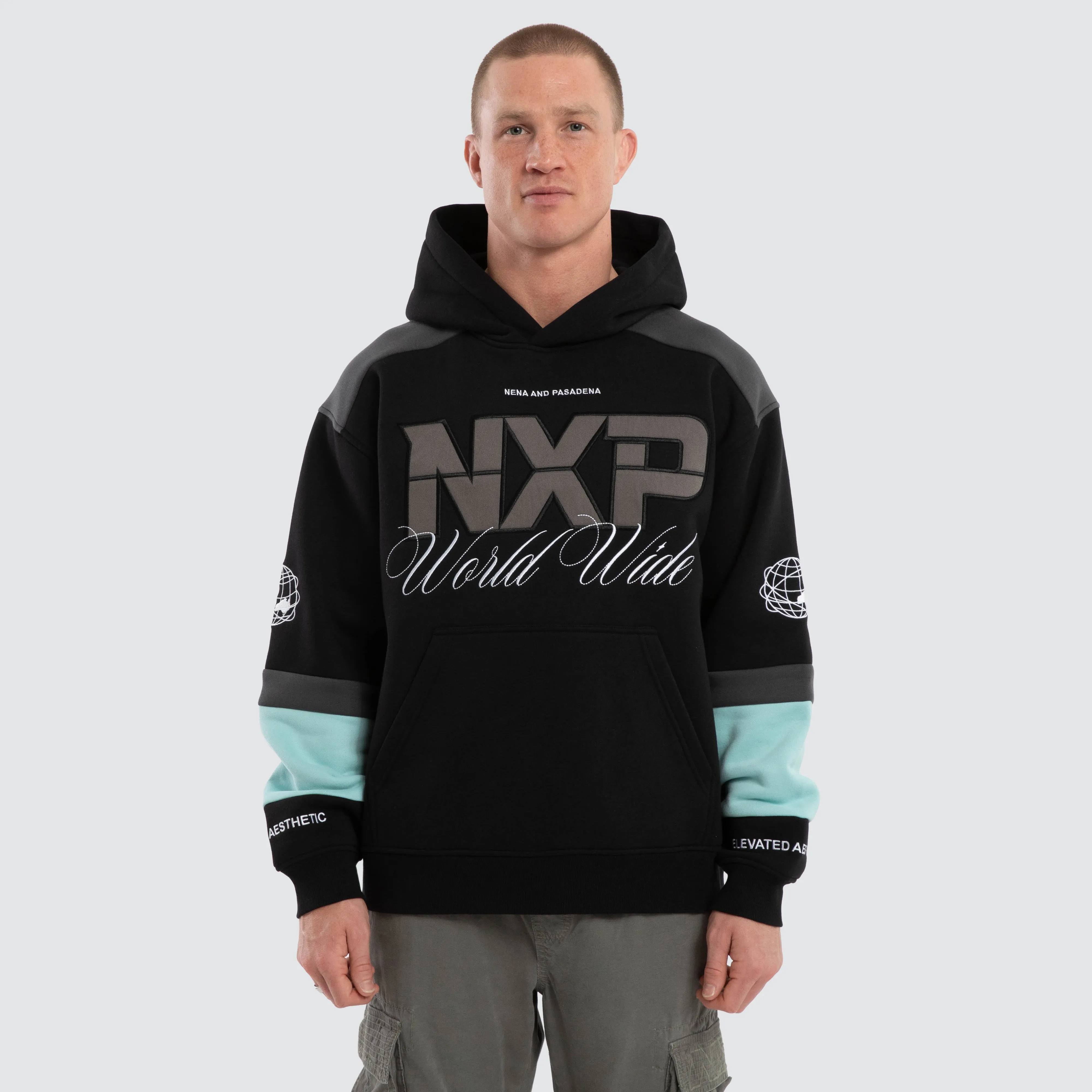 Wordly Relaxed Hoodie Jet Black sold by Nena and Pasadena