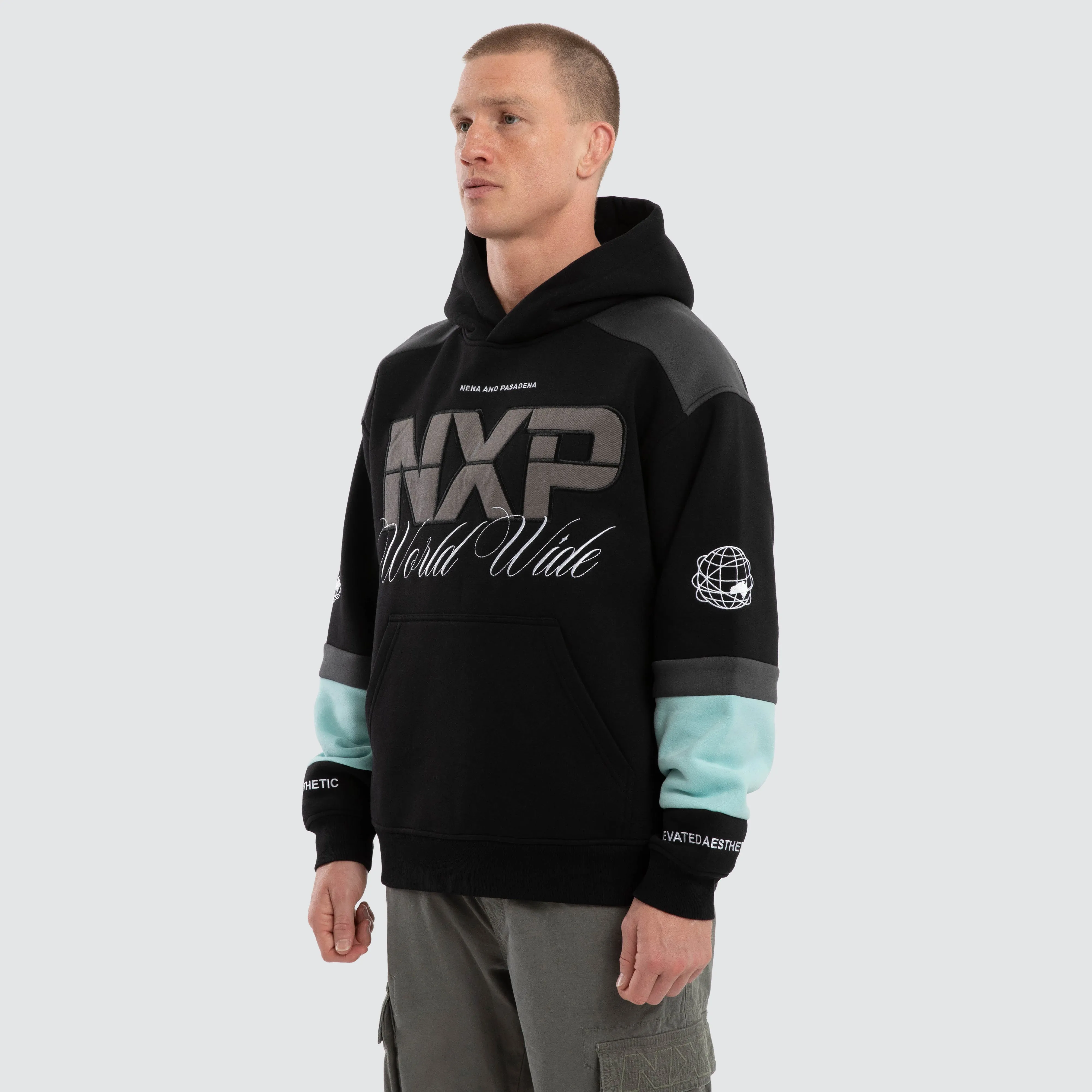 Wordly Relaxed Hoodie Jet Black sold by Nena and Pasadena product image thumbnail 3