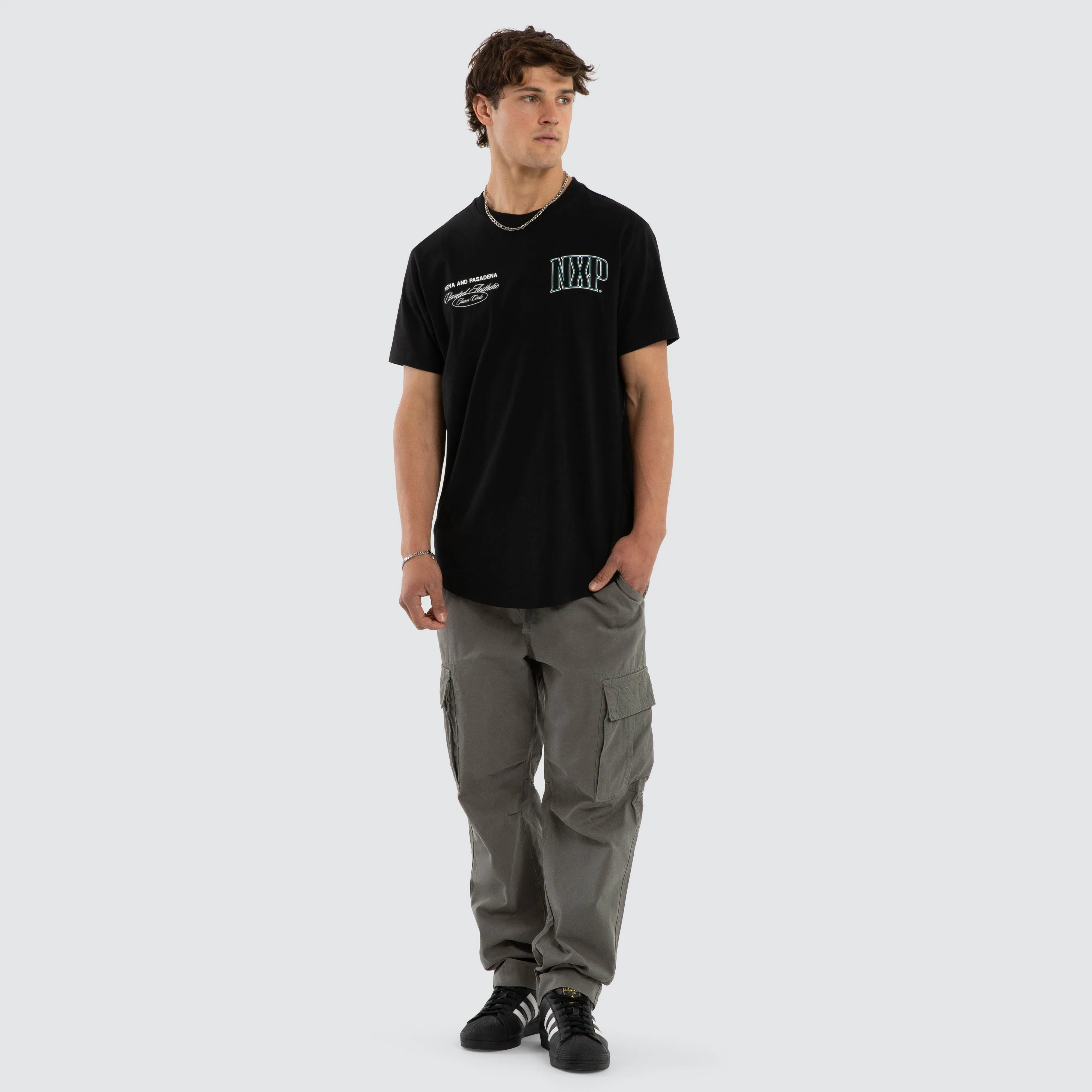 Circuit Dual Curved Tee Jet Black sold by Nena and Pasadena product image thumbnail 2