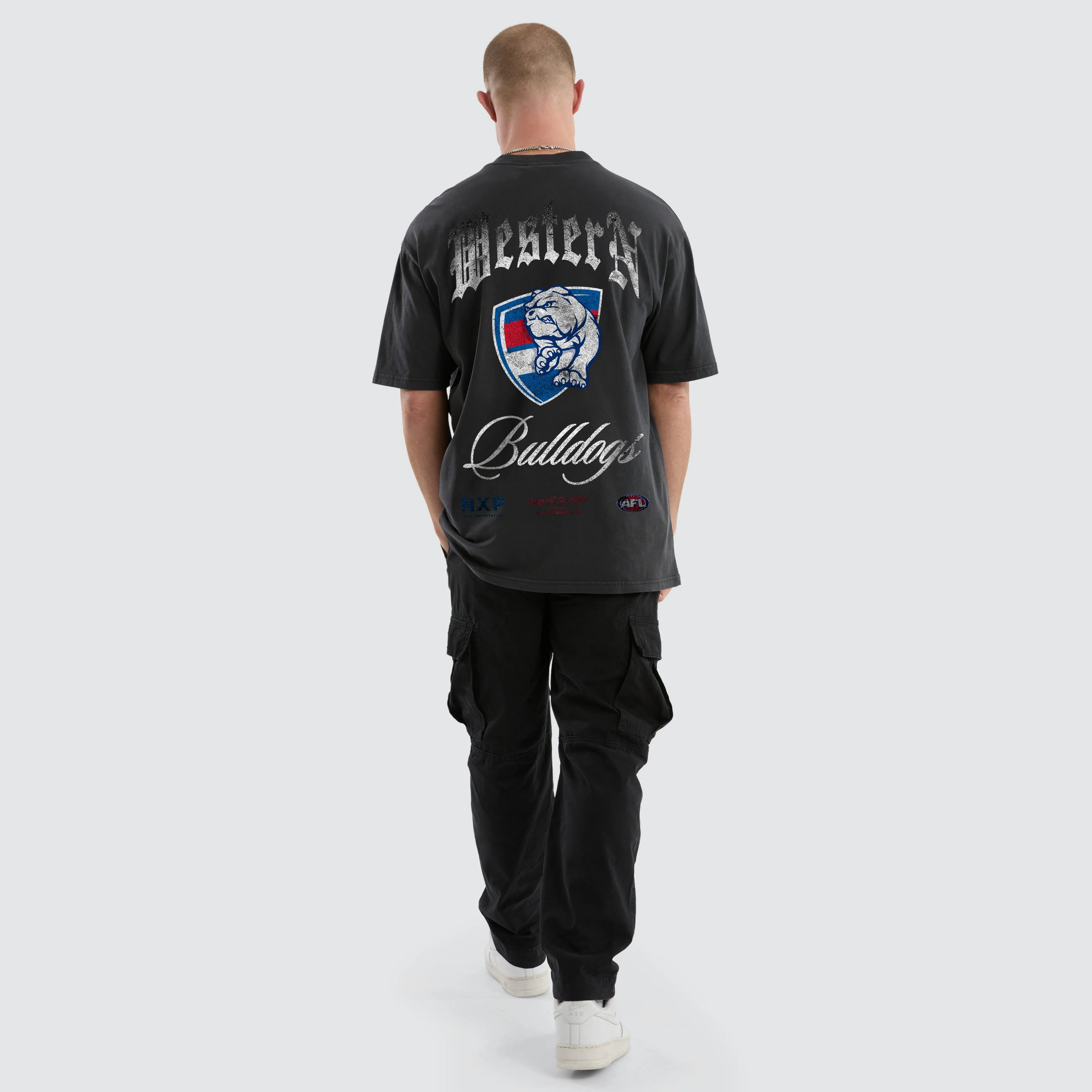 Western Bulldogs AFL Vintage Goth Tee Pigment Asphalt sold by Nena and Pasadena product image thumbnail 4