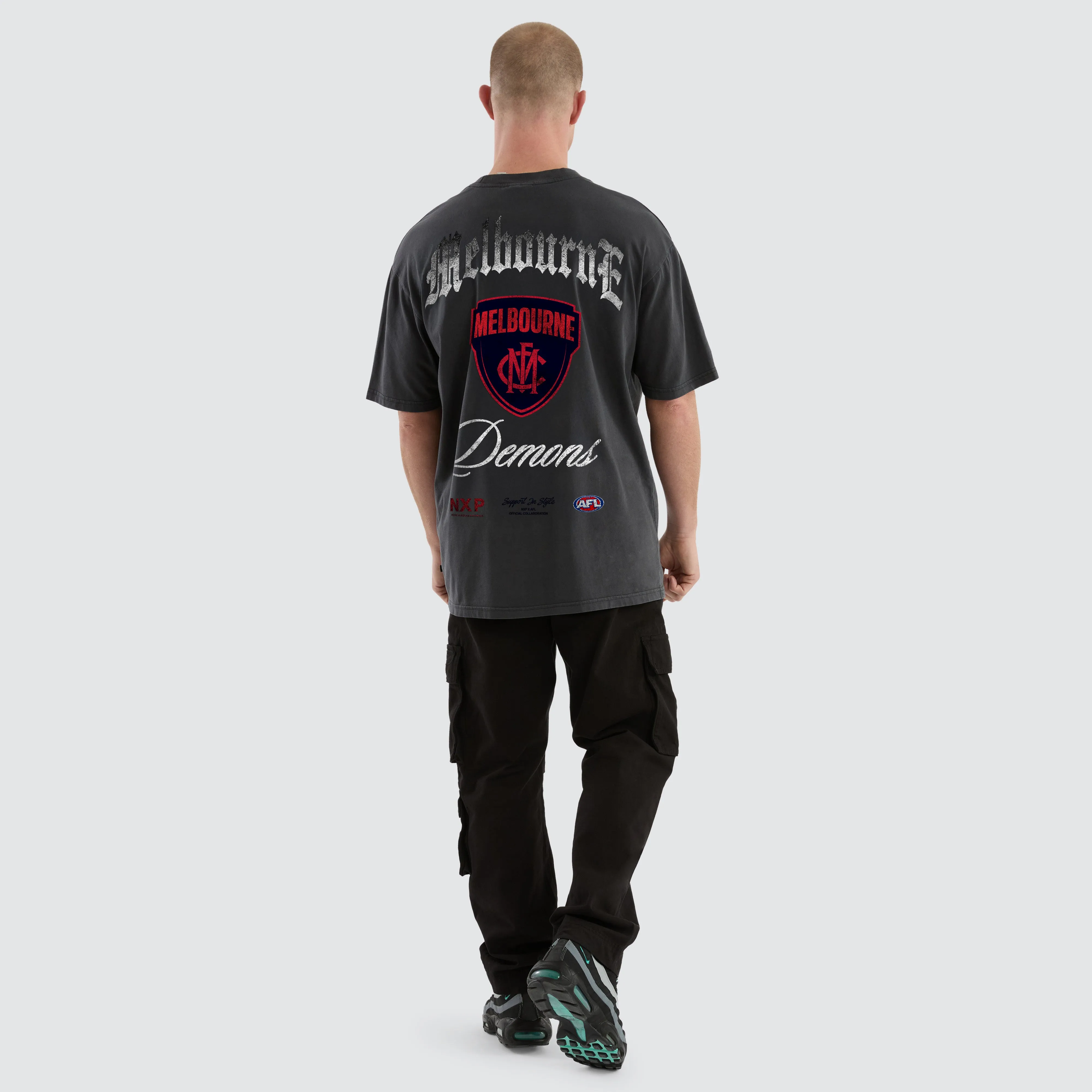 Melbourne Demons AFL Vintage Goth Tee Pigment Asphalt sold by Nena and Pasadena product image thumbnail 5