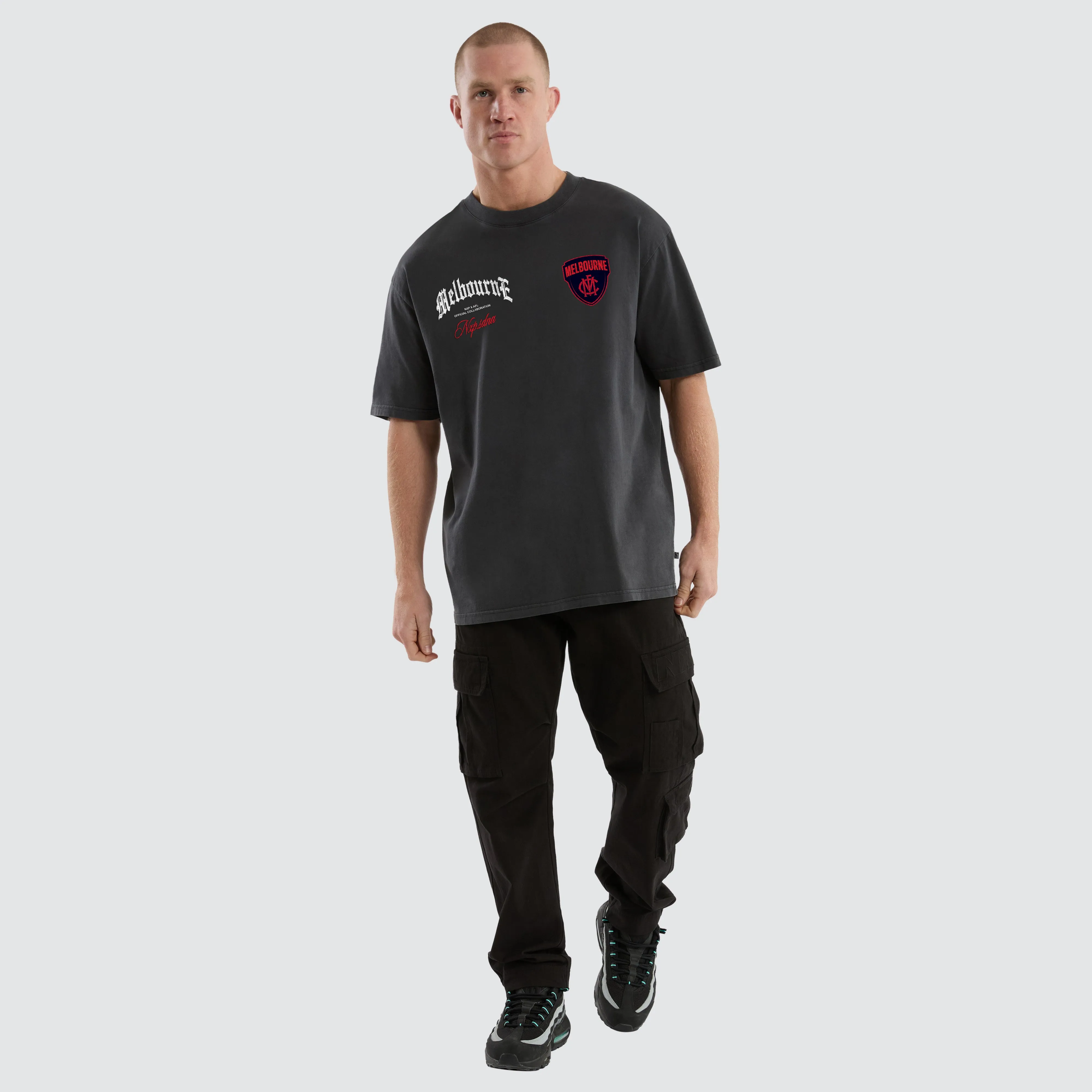 Melbourne Demons AFL Vintage Goth Tee Pigment Asphalt sold by Nena and Pasadena product image thumbnail 4
