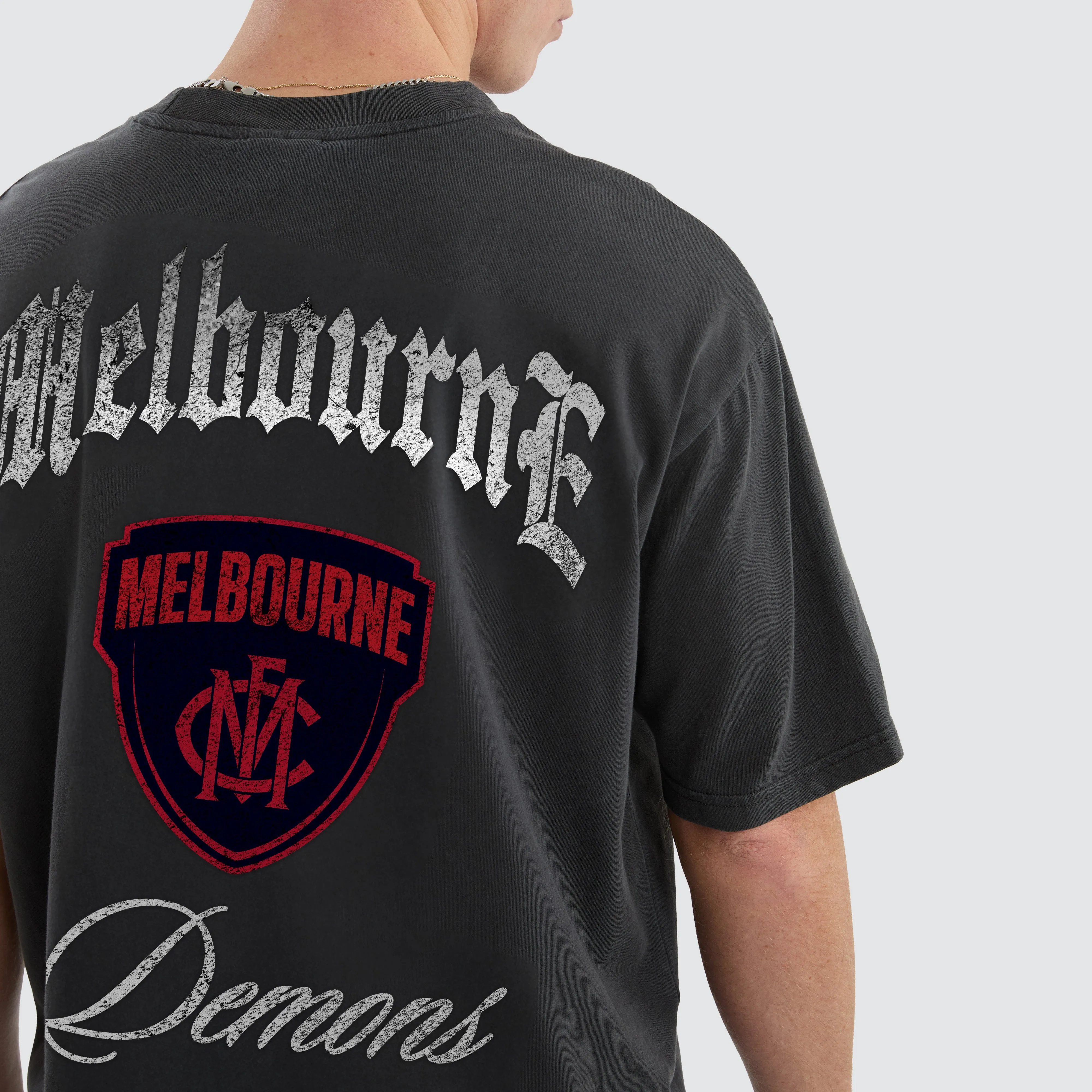 Melbourne Demons AFL Vintage Goth Tee Pigment Asphalt sold by Nena and Pasadena product image thumbnail 3