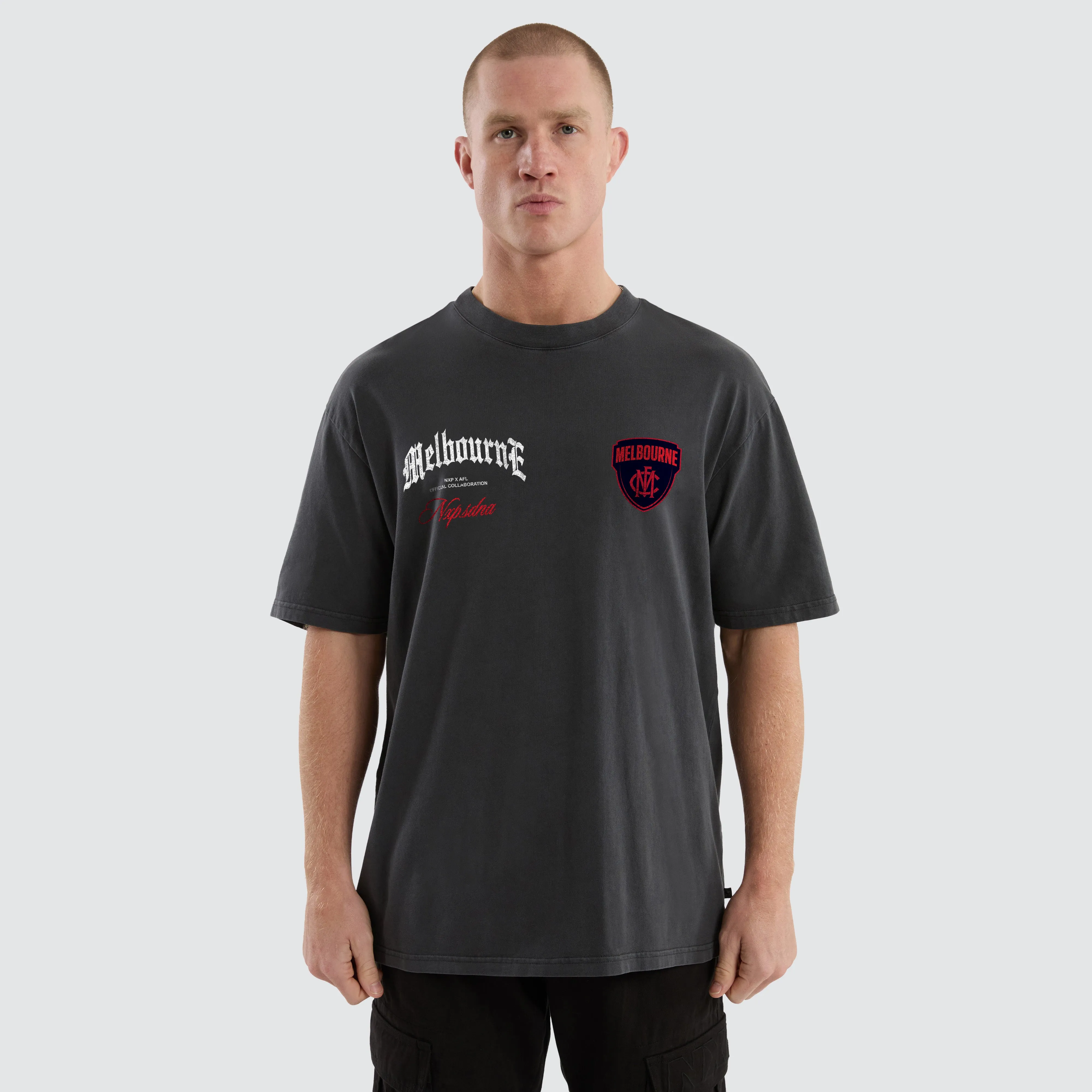 Melbourne Demons AFL Vintage Goth Tee Pigment Asphalt sold by Nena and Pasadena product image thumbnail 2