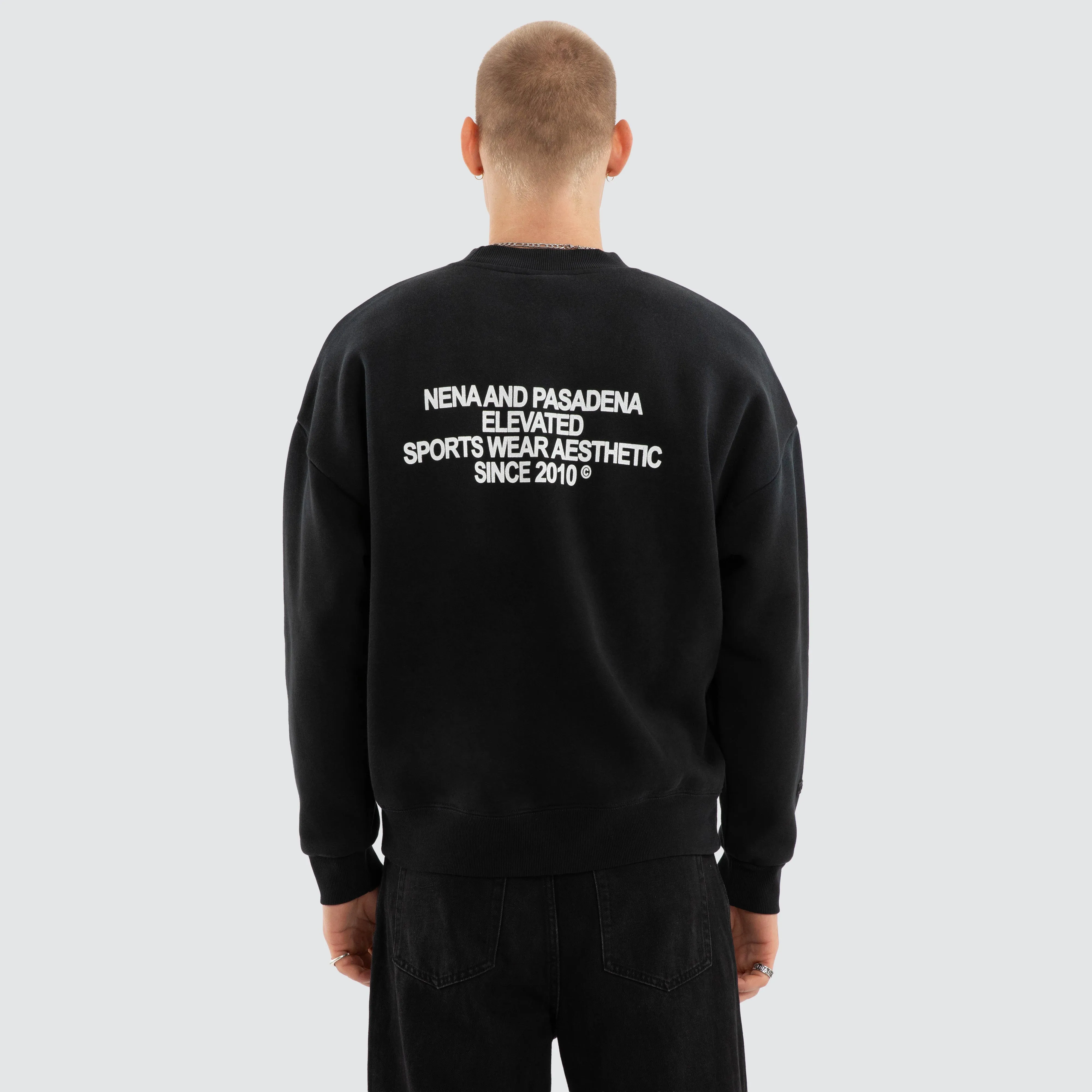 Halo Box Fit Sweater Sunbleached Anthracite Black sold by Nena and Pasadena product image thumbnail 4