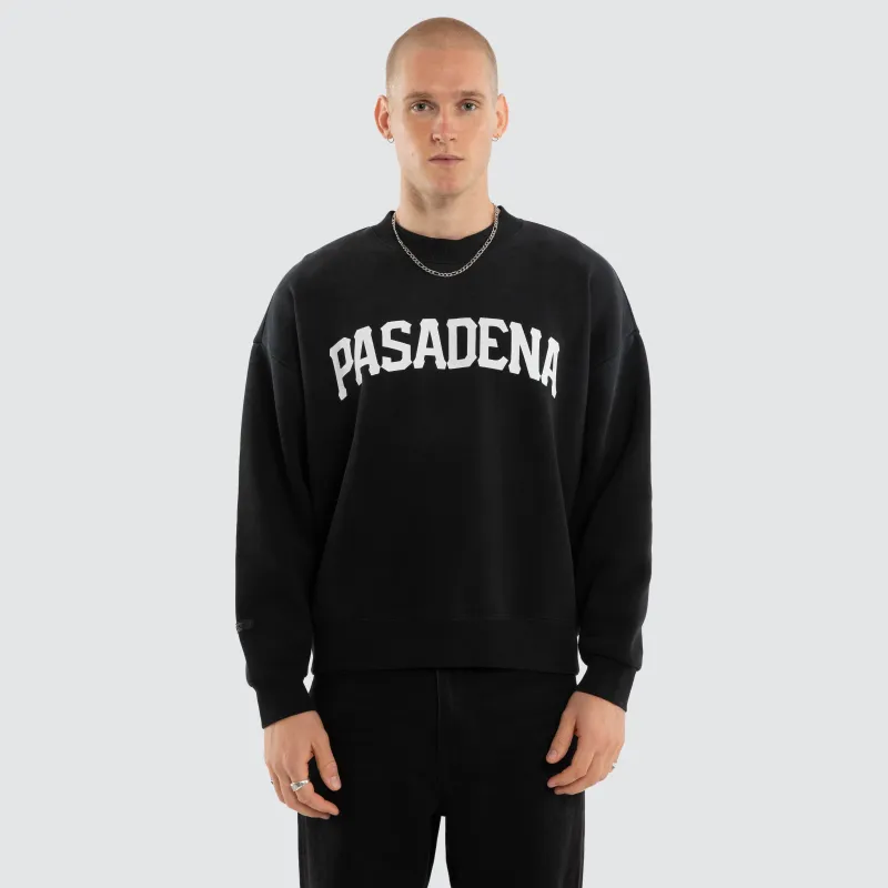 Halo Box Fit Sweater Sunbleached Anthracite Black made by Nena and Pasadena