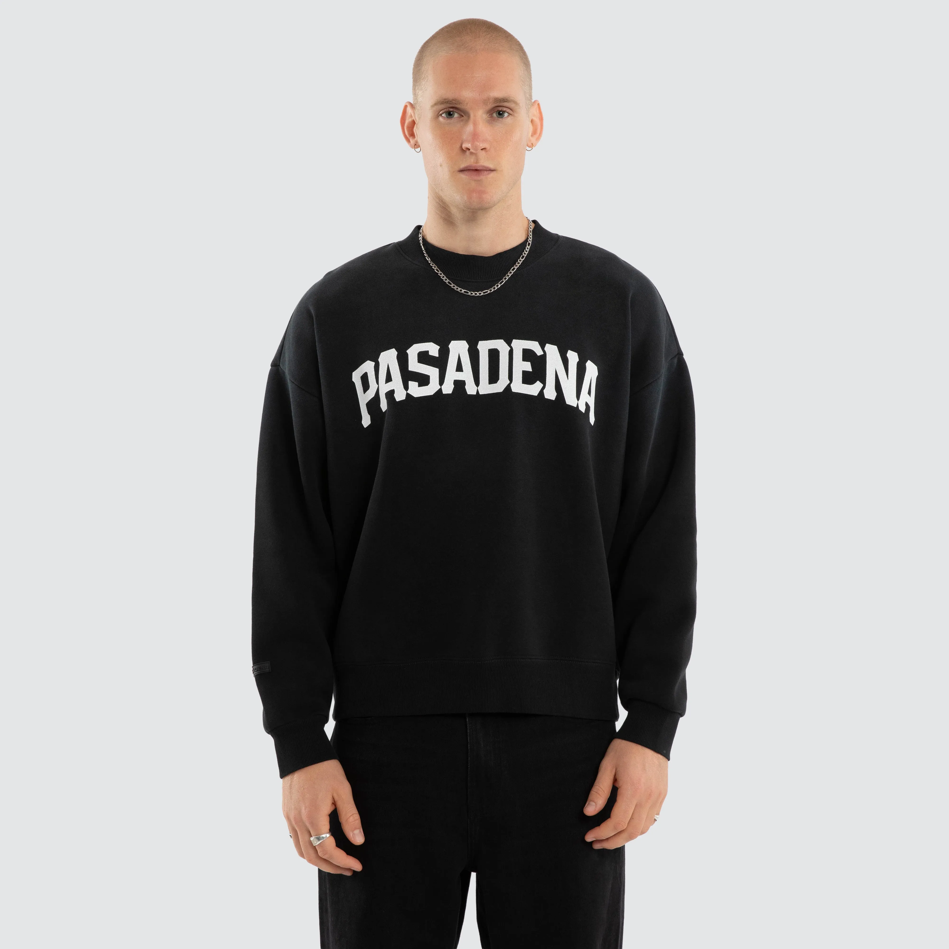 Halo Box Fit Sweater Sunbleached Anthracite Black sold by Nena and Pasadena