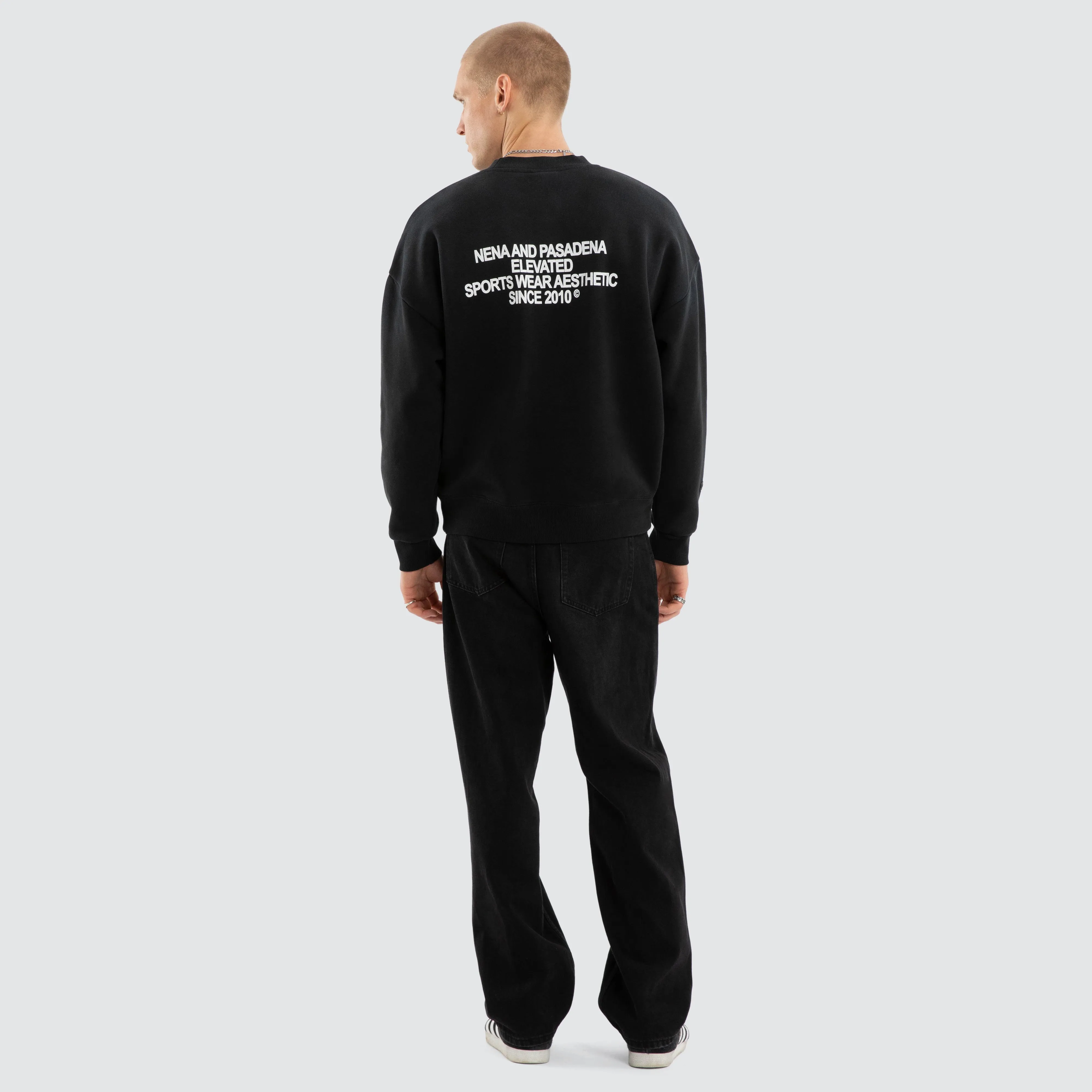 Halo Box Fit Sweater Sunbleached Anthracite Black sold by Nena and Pasadena product image thumbnail 2