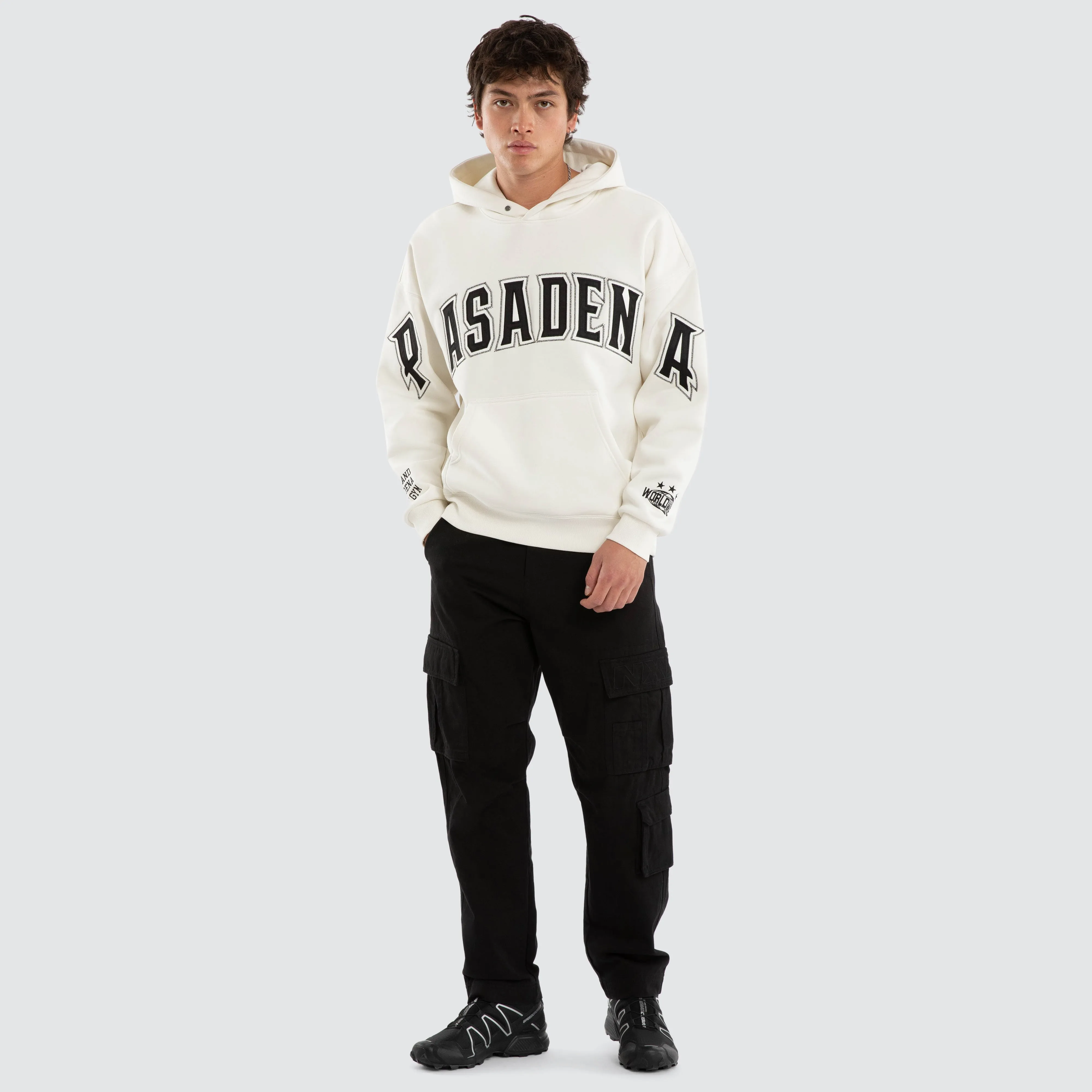 Fence Box Fit Hoodie Natural White sold by Nena and Pasadena product image thumbnail 5
