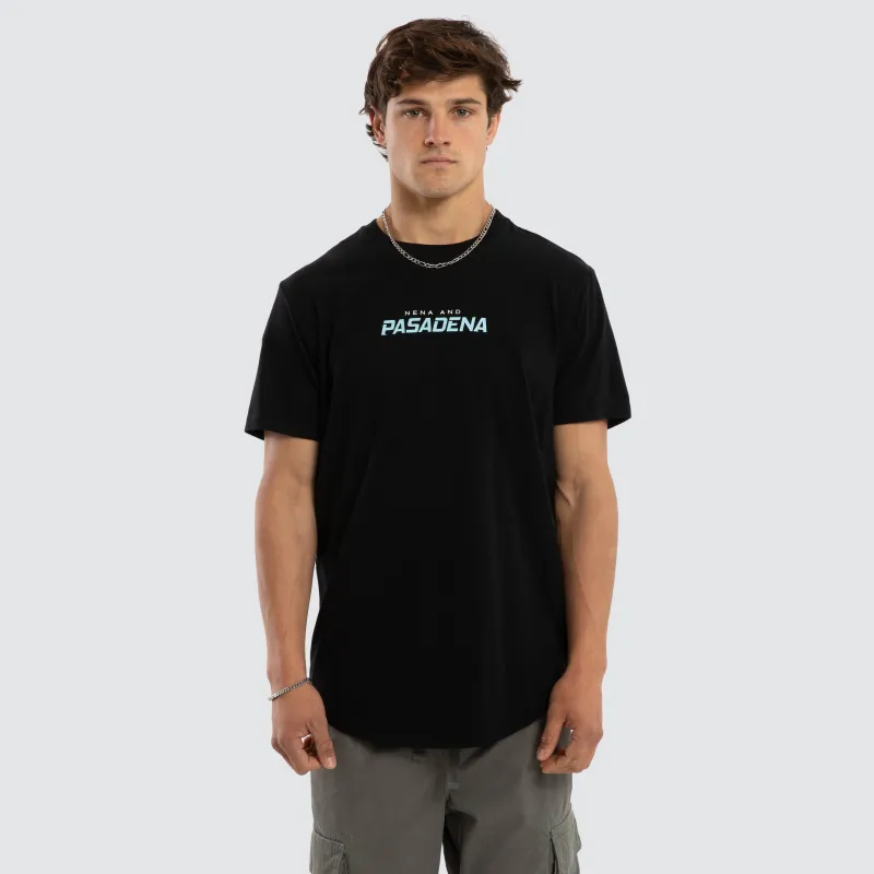 System Dual Curved Tee Jet Black made by Nena and Pasadena