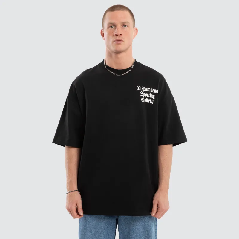 Outlap Gallery Tee Anthracite Black made by Nena and Pasadena