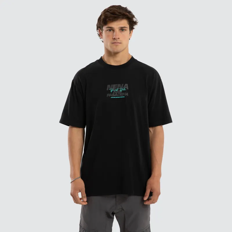 Hybrid Box Fit Tee Anthracite Black made by Nena and Pasadena