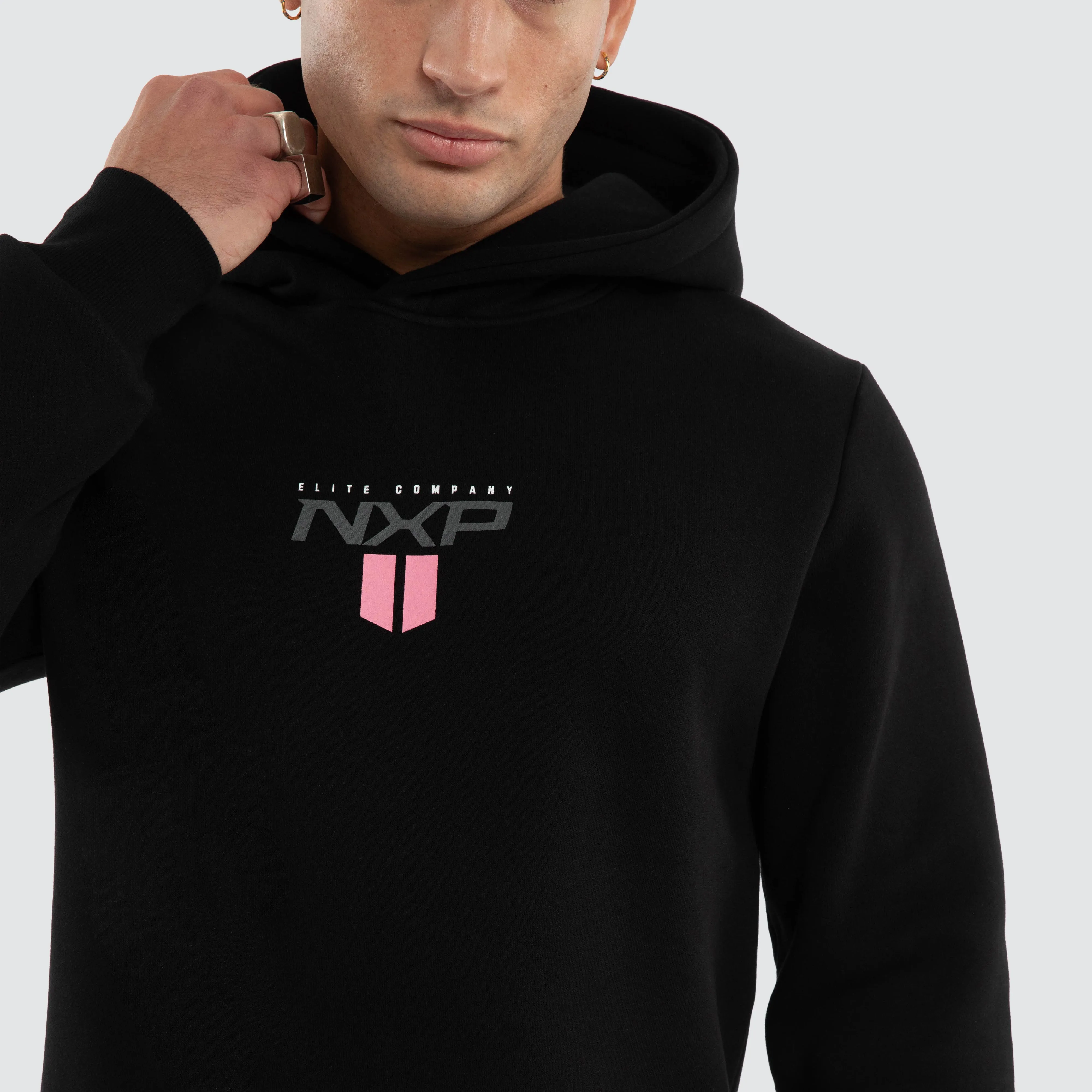 Crew Dual Curved Hoodie Jet Black sold by Nena and Pasadena product image thumbnail 3