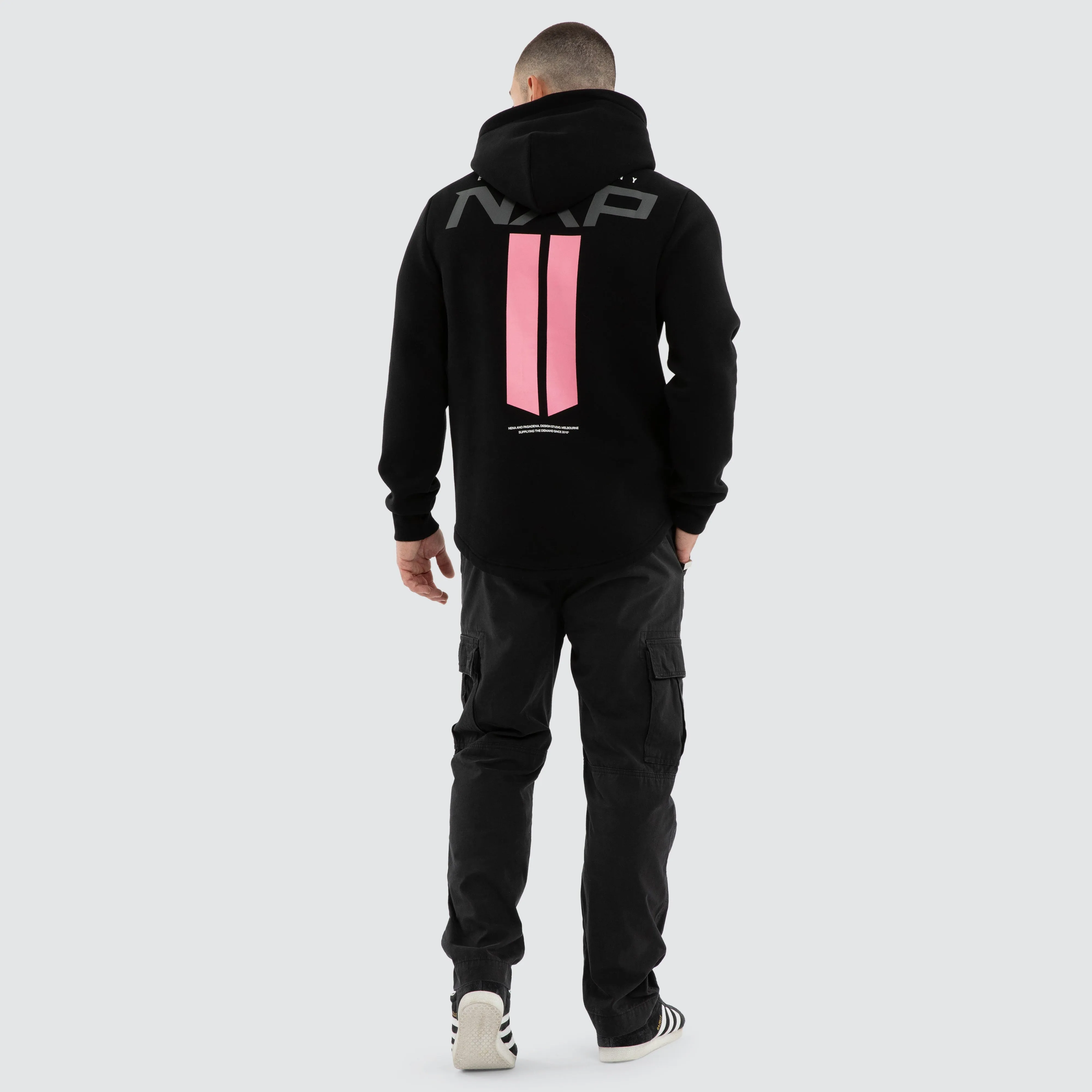 Crew Dual Curved Hoodie Jet Black sold by Nena and Pasadena product image thumbnail 4