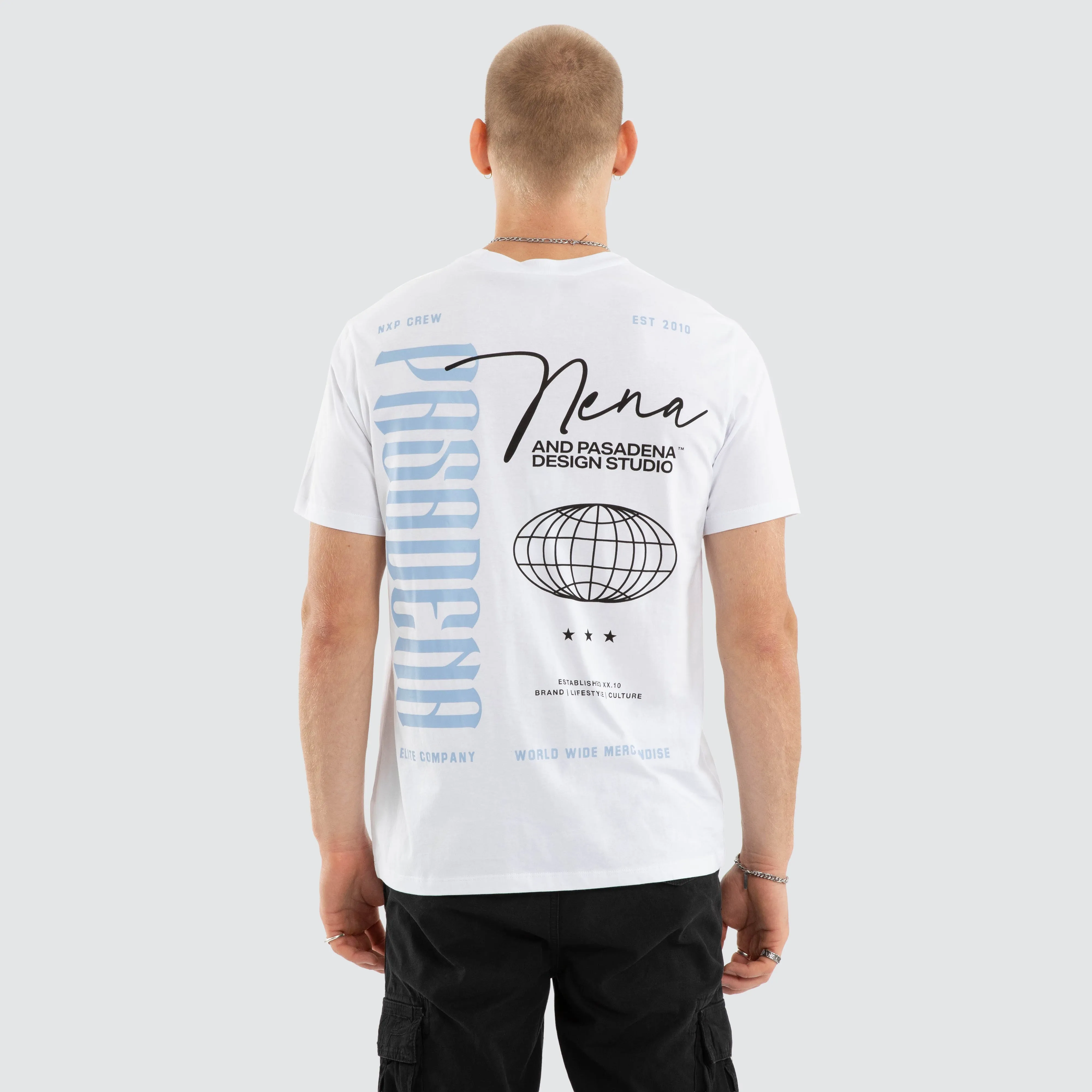 Drifting Standard Tee Optical White sold by Nena and Pasadena