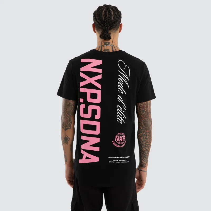 Riot Dual Curved Tee Jet Black made by Nena and Pasadena