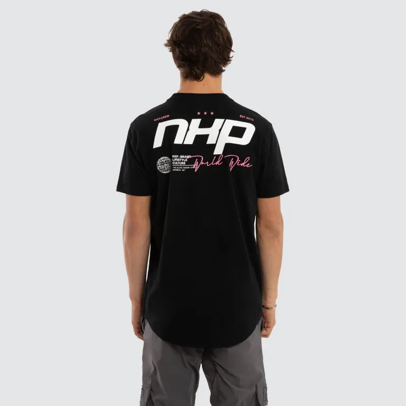 Moderate Dual Curved Tee Jet Black made by Nena and Pasadena