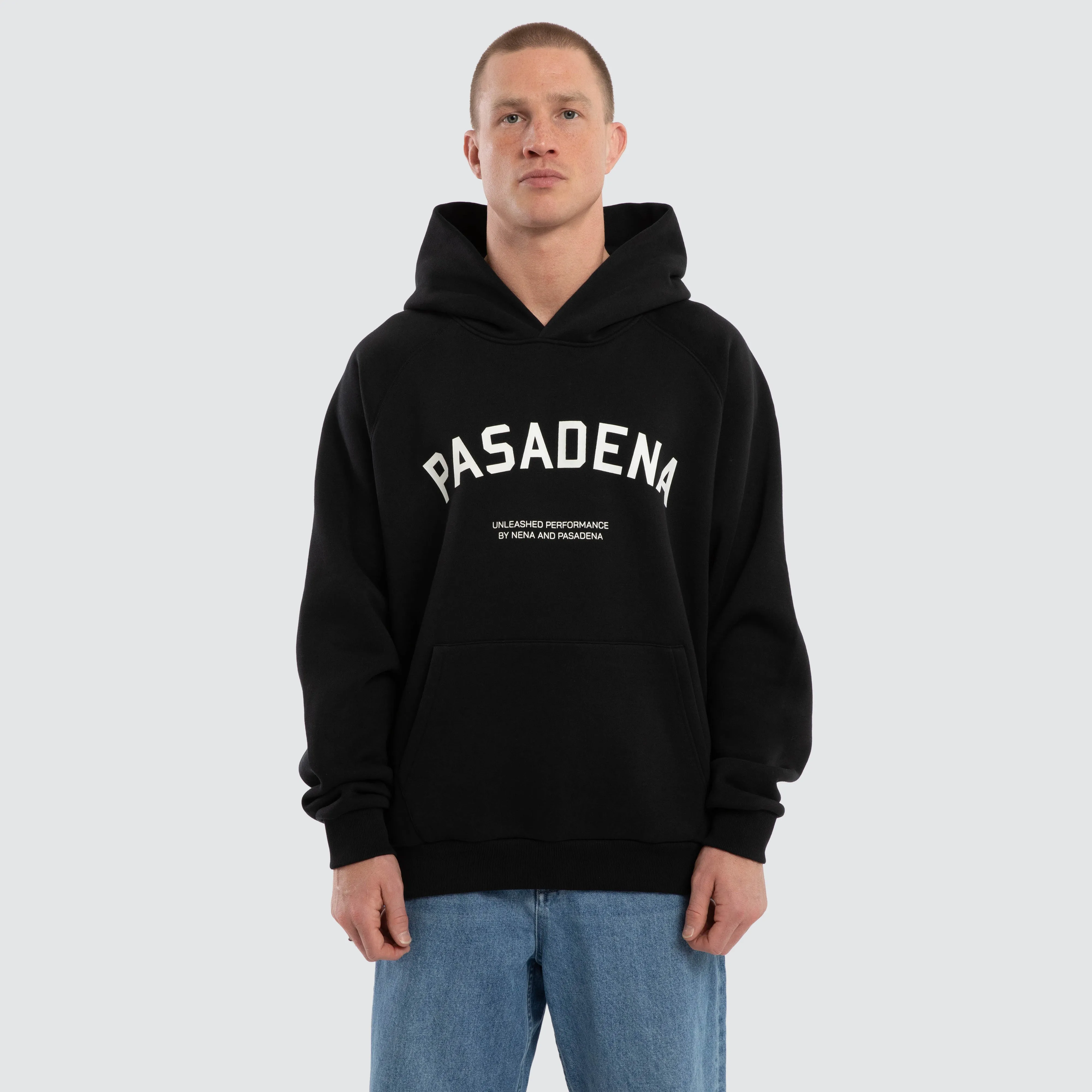 Rich Raglan Fleece Hoodie Anthracite Black sold by Nena and Pasadena