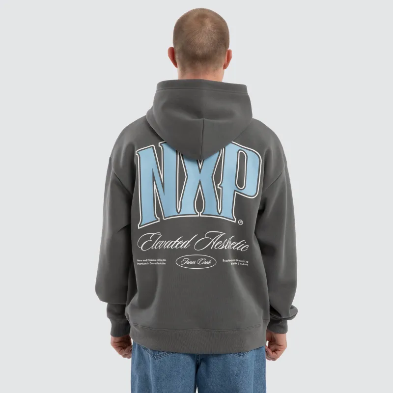 Carbon Relaxed Hoodie Charcoal made by Nena and Pasadena